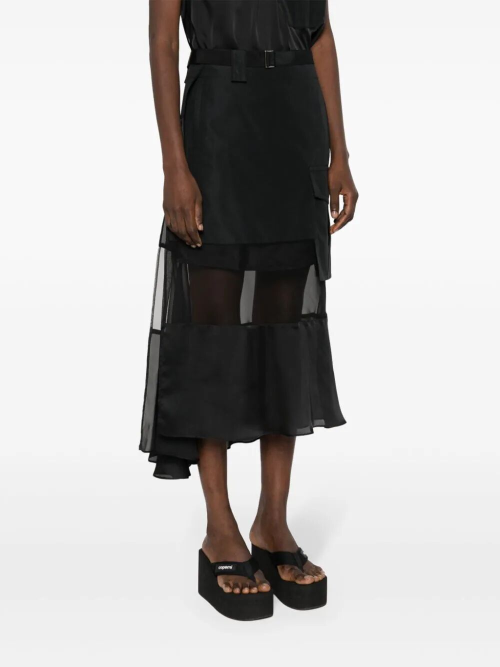 Sacai FABRIC COMBO SKIRT Size L / US 10 / IT 46 - 3 Thumbnail