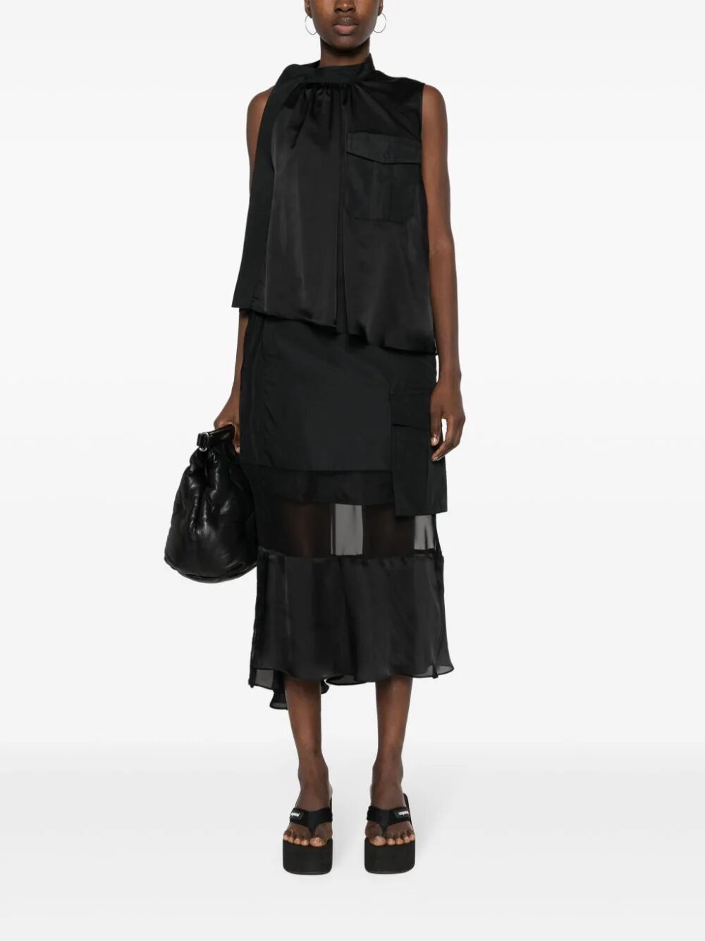Sacai FABRIC COMBO SKIRT Size L / US 10 / IT 46 - 5 Thumbnail