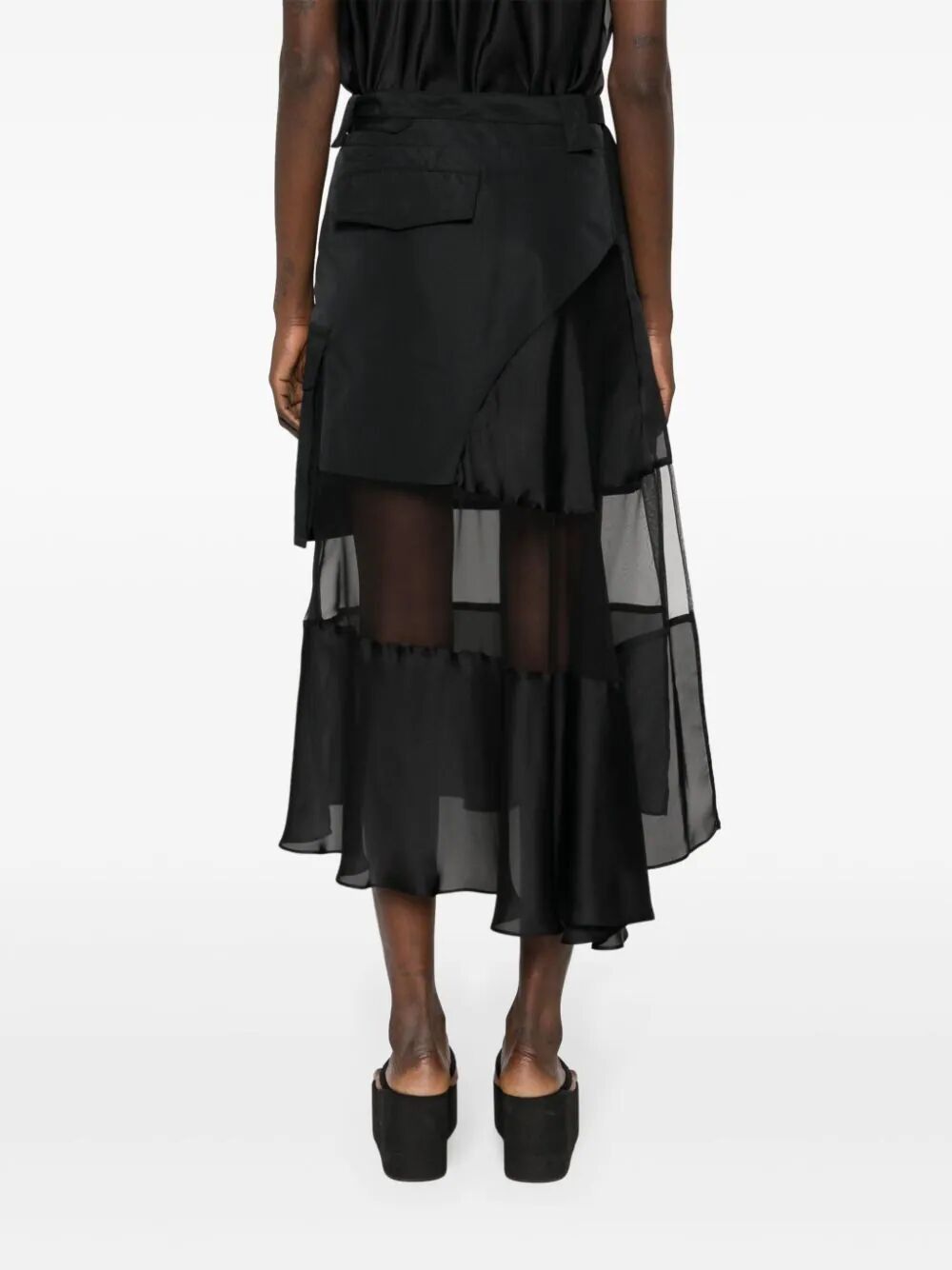 Sacai FABRIC COMBO SKIRT Size L / US 10 / IT 46 - 4 Thumbnail