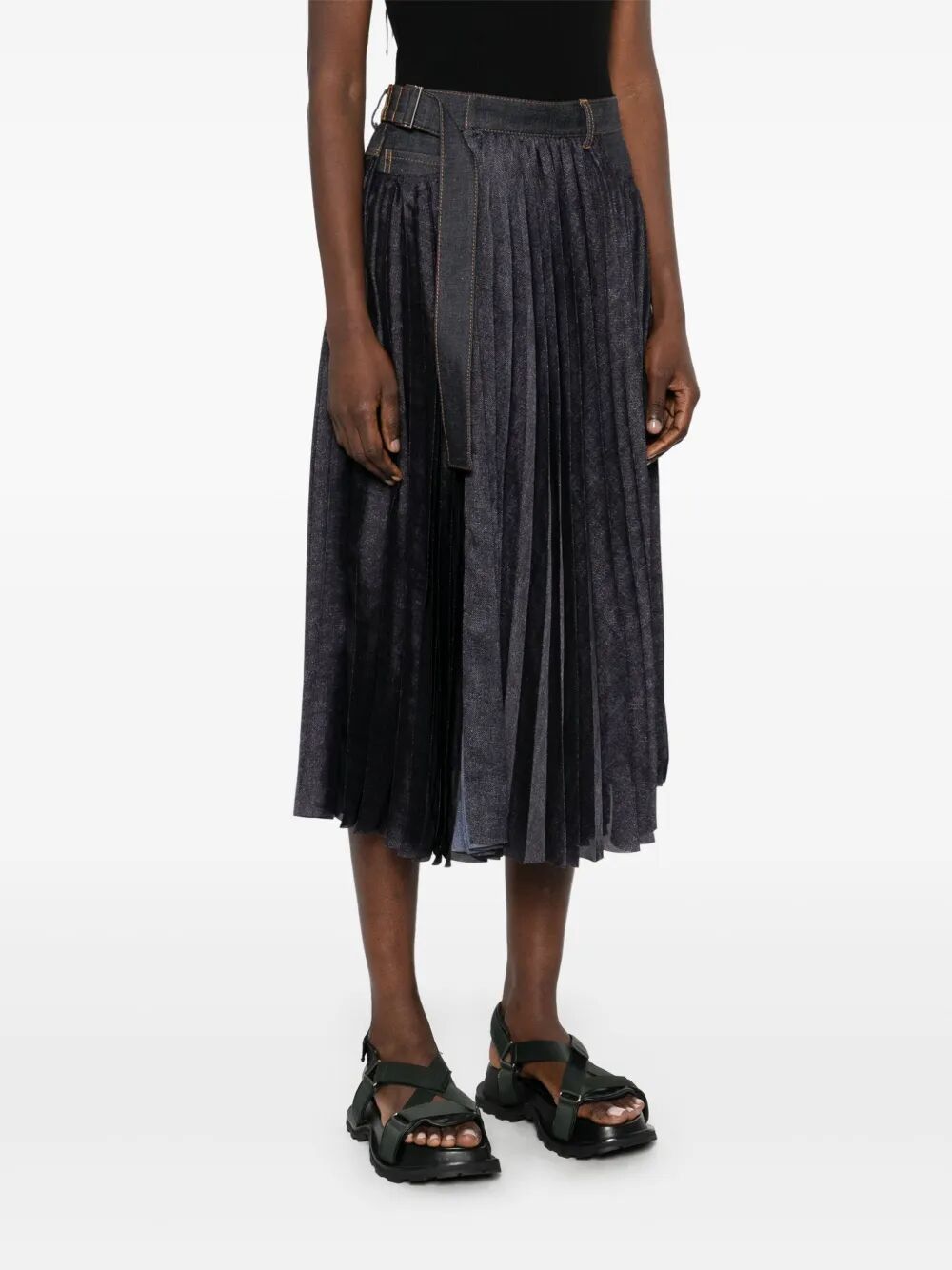 Sacai DENIM MIX SKIRT Size M / US 6-8 / IT 42-44 - 4 Thumbnail