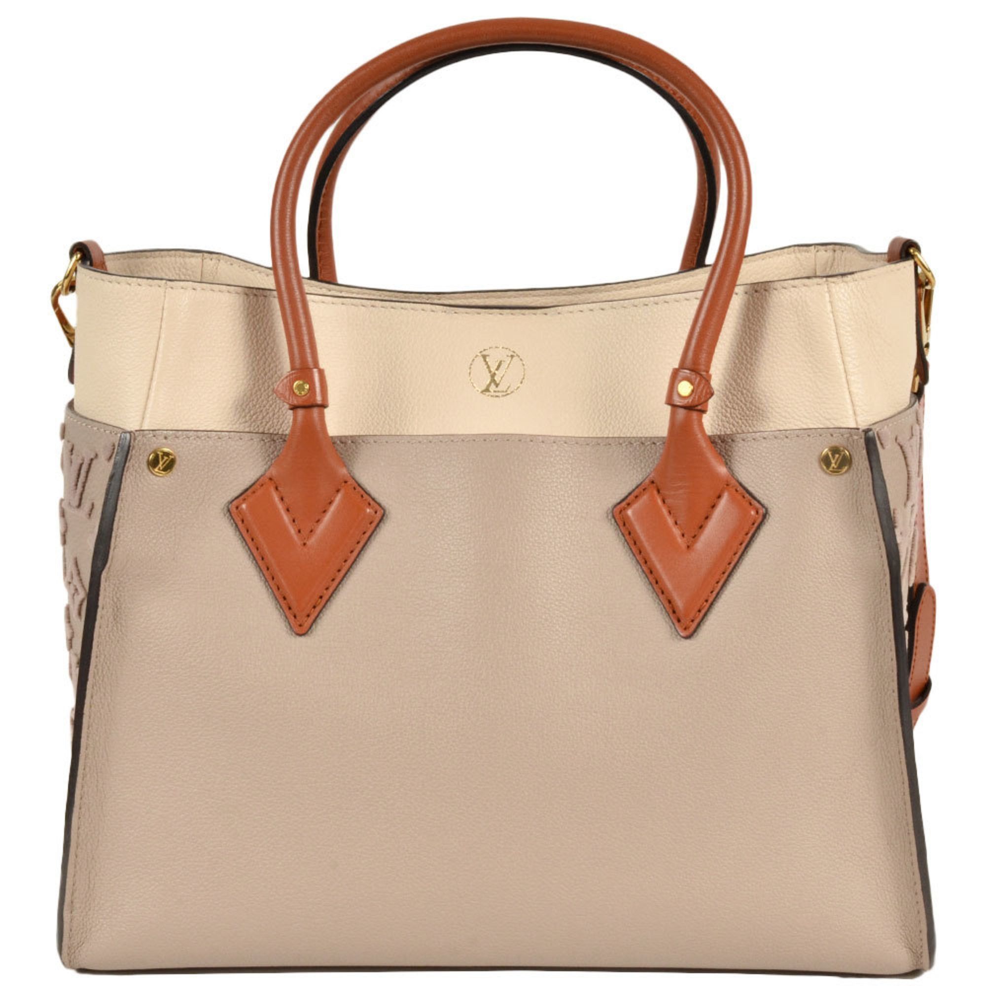 Louis Vuitton LOUIS VUITTON On My Side MM Handbag Leather M53825 Galle RFID Beige ITI3JQCF359S Size ONE SIZE - 3 Thumbnail