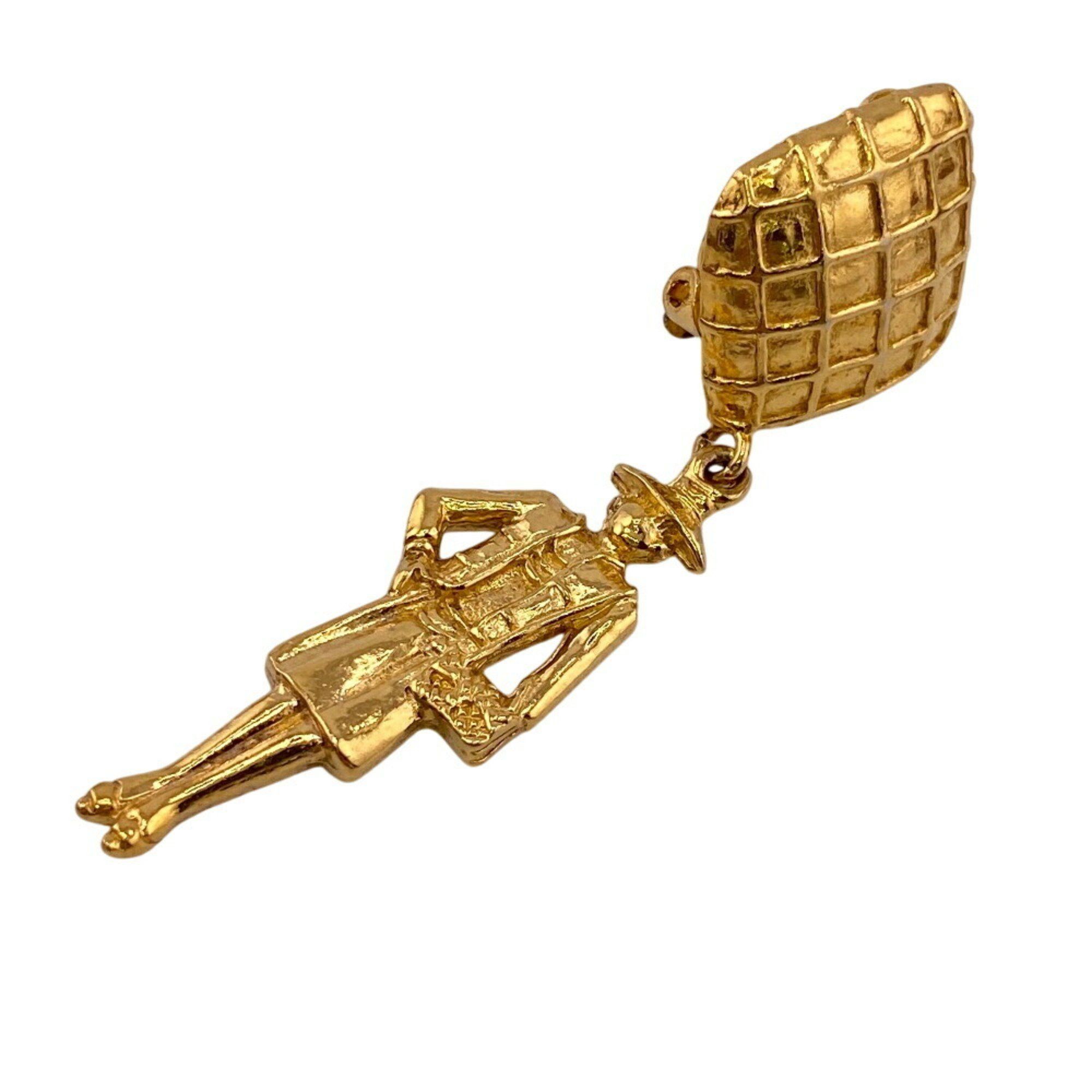 Chanel Chanel Mademoiselle Earrings, Dangling, No Holes, Gold, Women's Size ONE SIZE - 9 Thumbnail