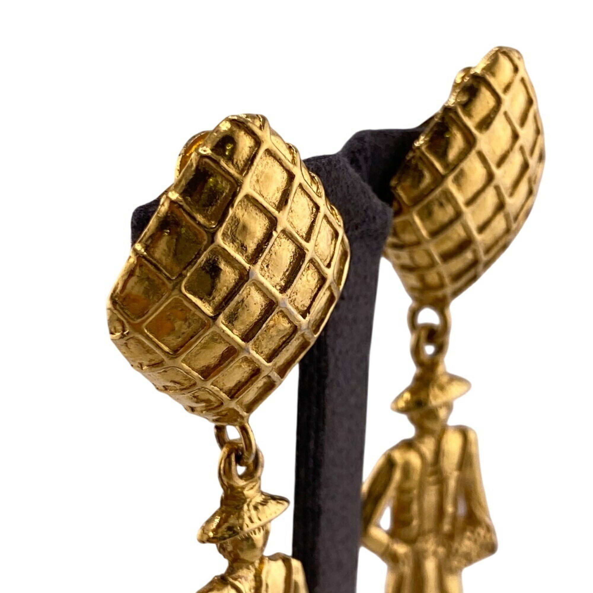 Chanel Chanel Mademoiselle Earrings, Dangling, No Holes, Gold, Women's Size ONE SIZE - 7 Thumbnail