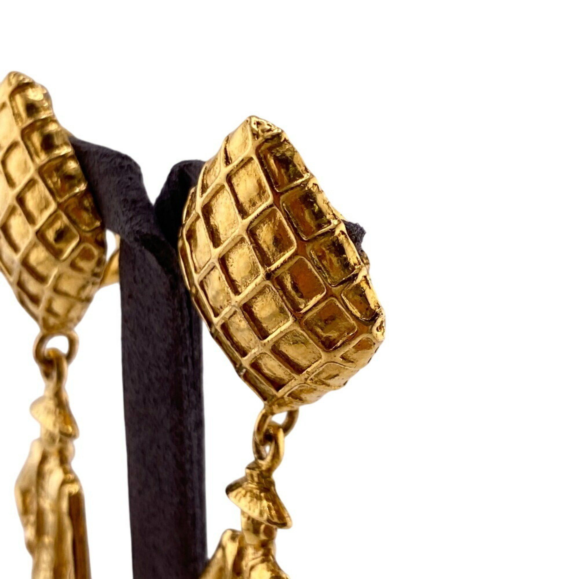 Chanel Chanel Mademoiselle Earrings, Dangling, No Holes, Gold, Women's Size ONE SIZE - 6 Thumbnail