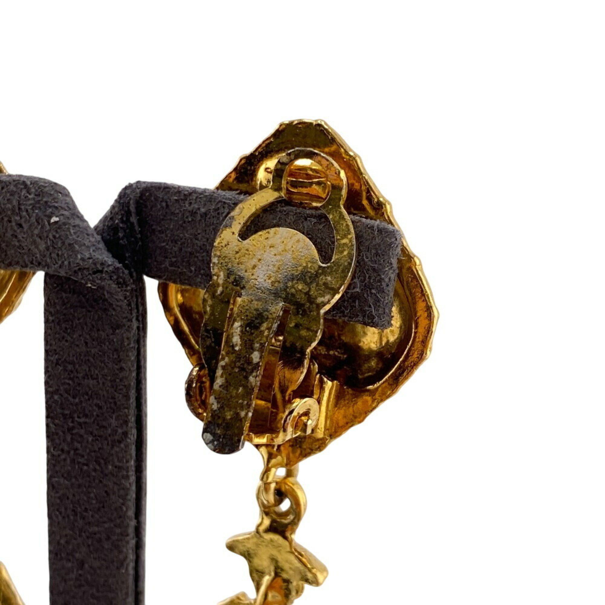 Chanel Chanel Mademoiselle Earrings, Dangling, No Holes, Gold, Women's Size ONE SIZE - 4 Thumbnail