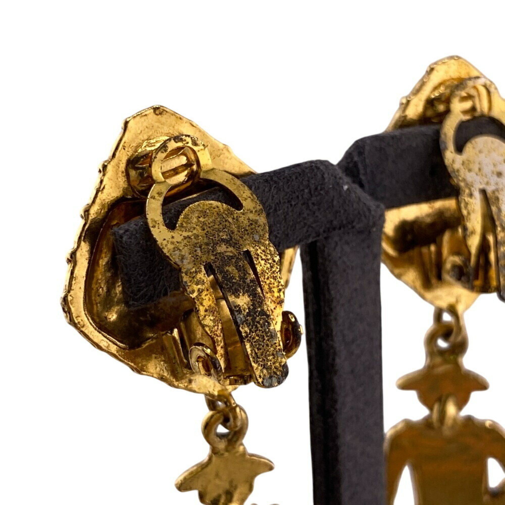 Chanel Chanel Mademoiselle Earrings, Dangling, No Holes, Gold, Women's Size ONE SIZE - 5 Thumbnail