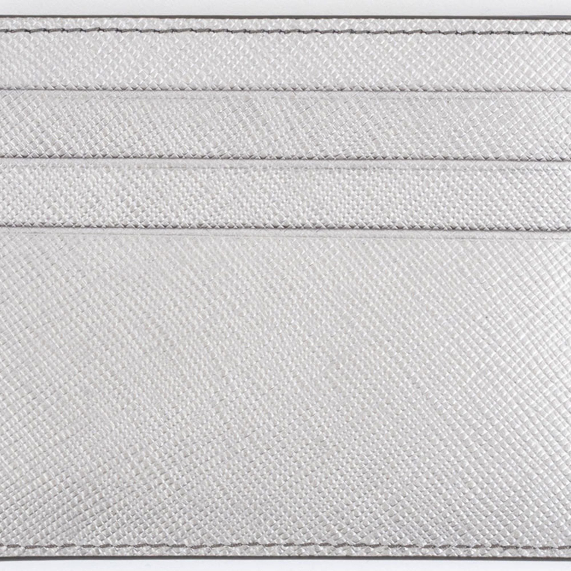 Other Prada Saffiano Triangle Card Case 1MC223 Cowhide Silver Men's Holder PRADA Size ONE SIZE - 3 Thumbnail