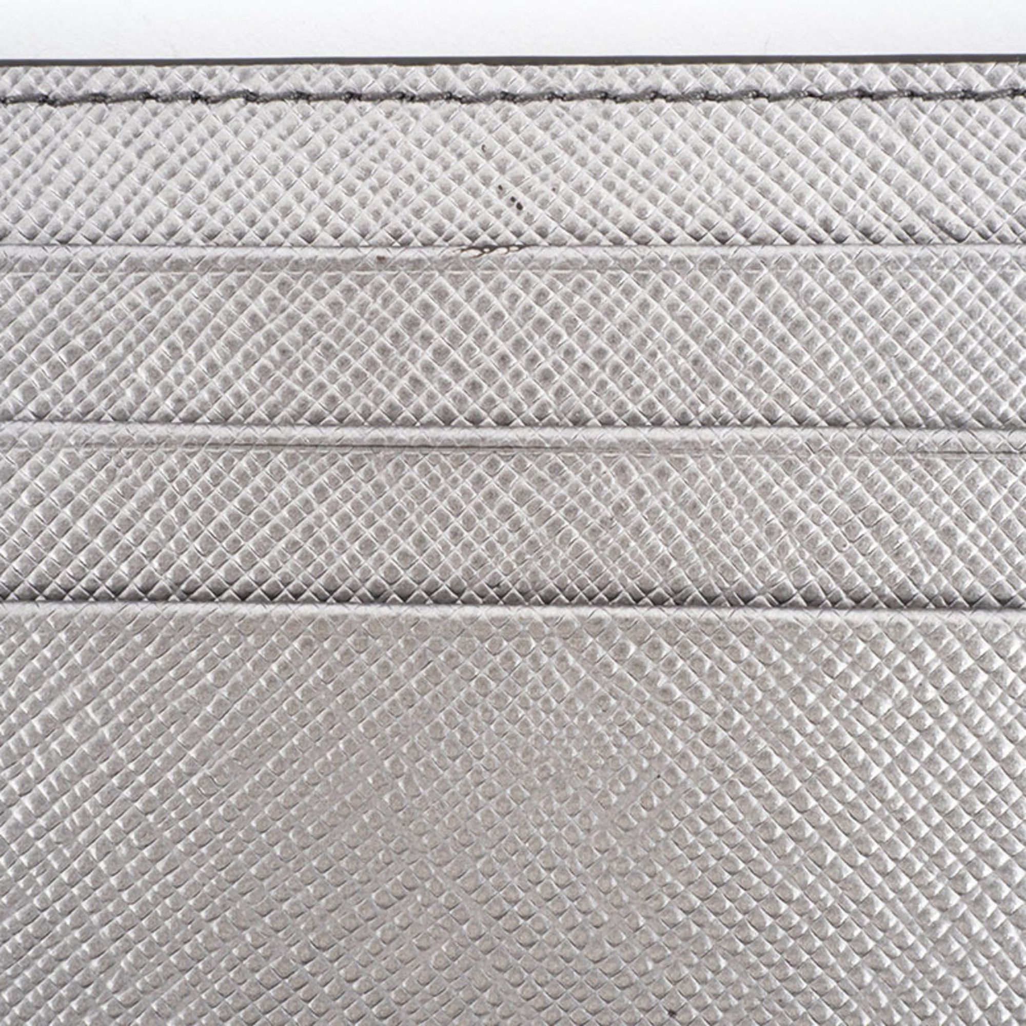 Other Prada Saffiano Triangle Card Case 1MC223 Cowhide Silver Men's Holder PRADA Size ONE SIZE - 6 Thumbnail