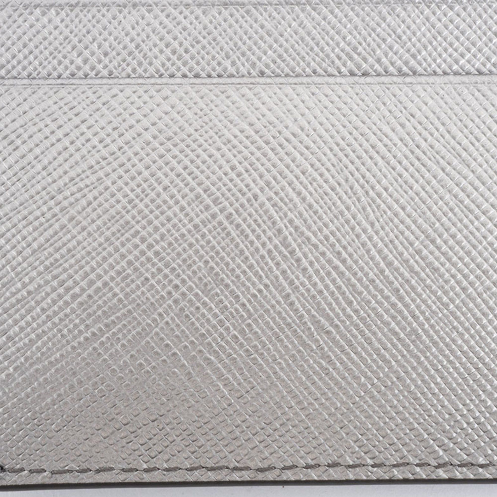 Other Prada Saffiano Triangle Card Case 1MC223 Cowhide Silver Men's Holder PRADA Size ONE SIZE - 8 Thumbnail