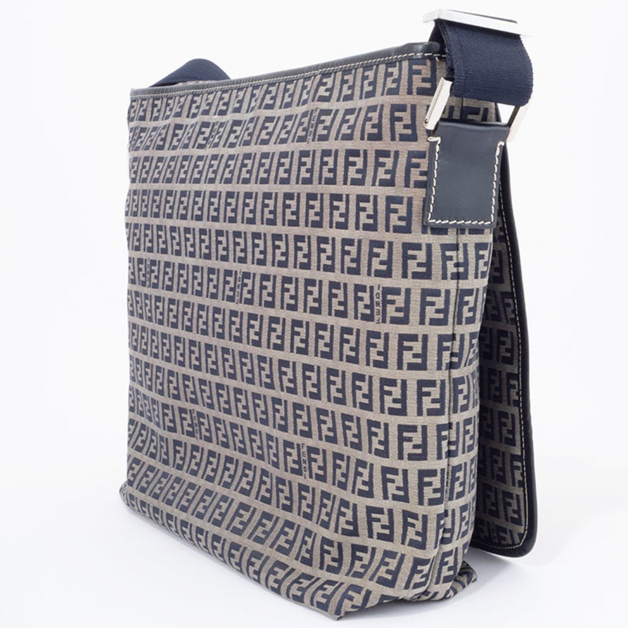 Fendi FENDI ZUCCA BAG SHOULDER CANVAS | LEATHER NAVY MEN'S Size ONE SIZE - 2 Thumbnail