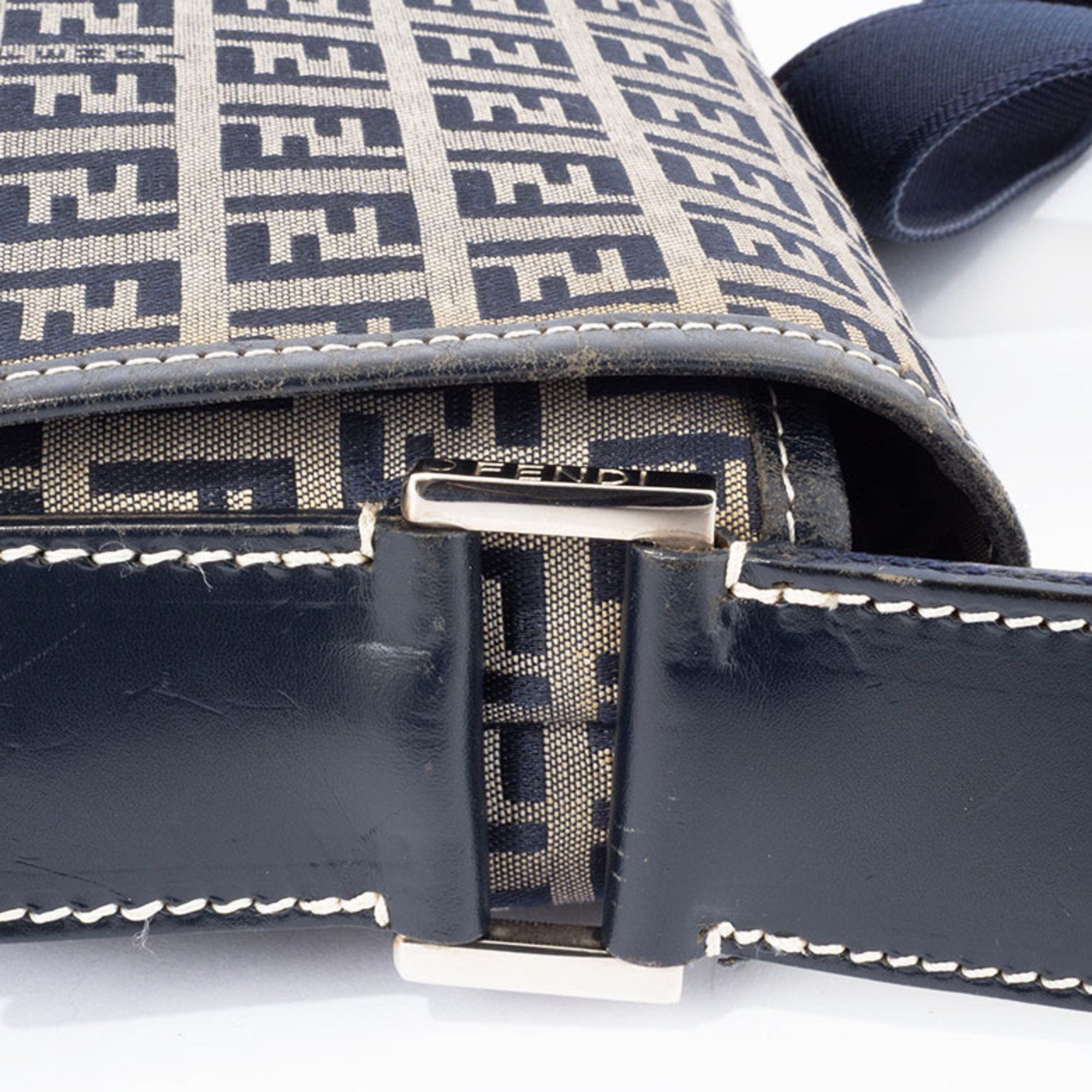 Fendi FENDI ZUCCA BAG SHOULDER CANVAS | LEATHER NAVY MEN'S Size ONE SIZE - 6 Thumbnail