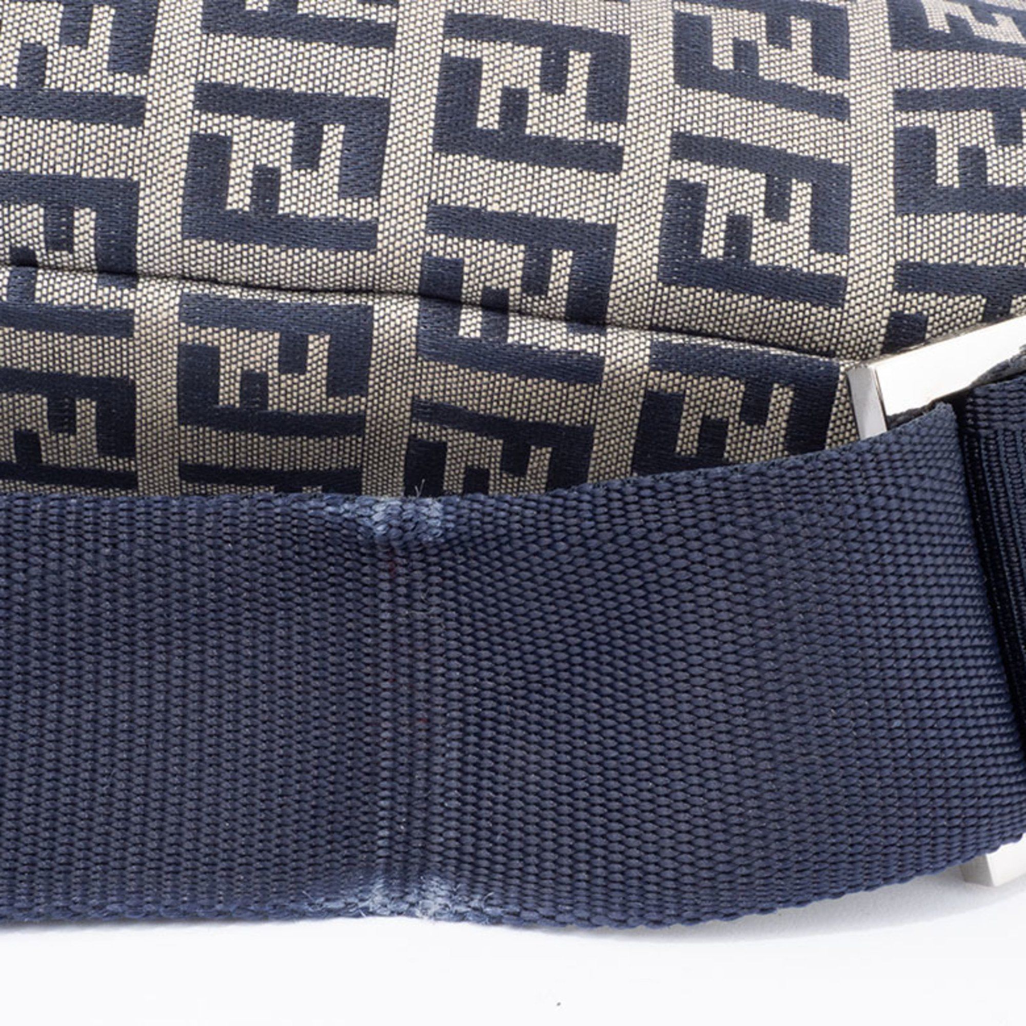 Fendi FENDI ZUCCA BAG SHOULDER CANVAS | LEATHER NAVY MEN'S Size ONE SIZE - 12 Thumbnail