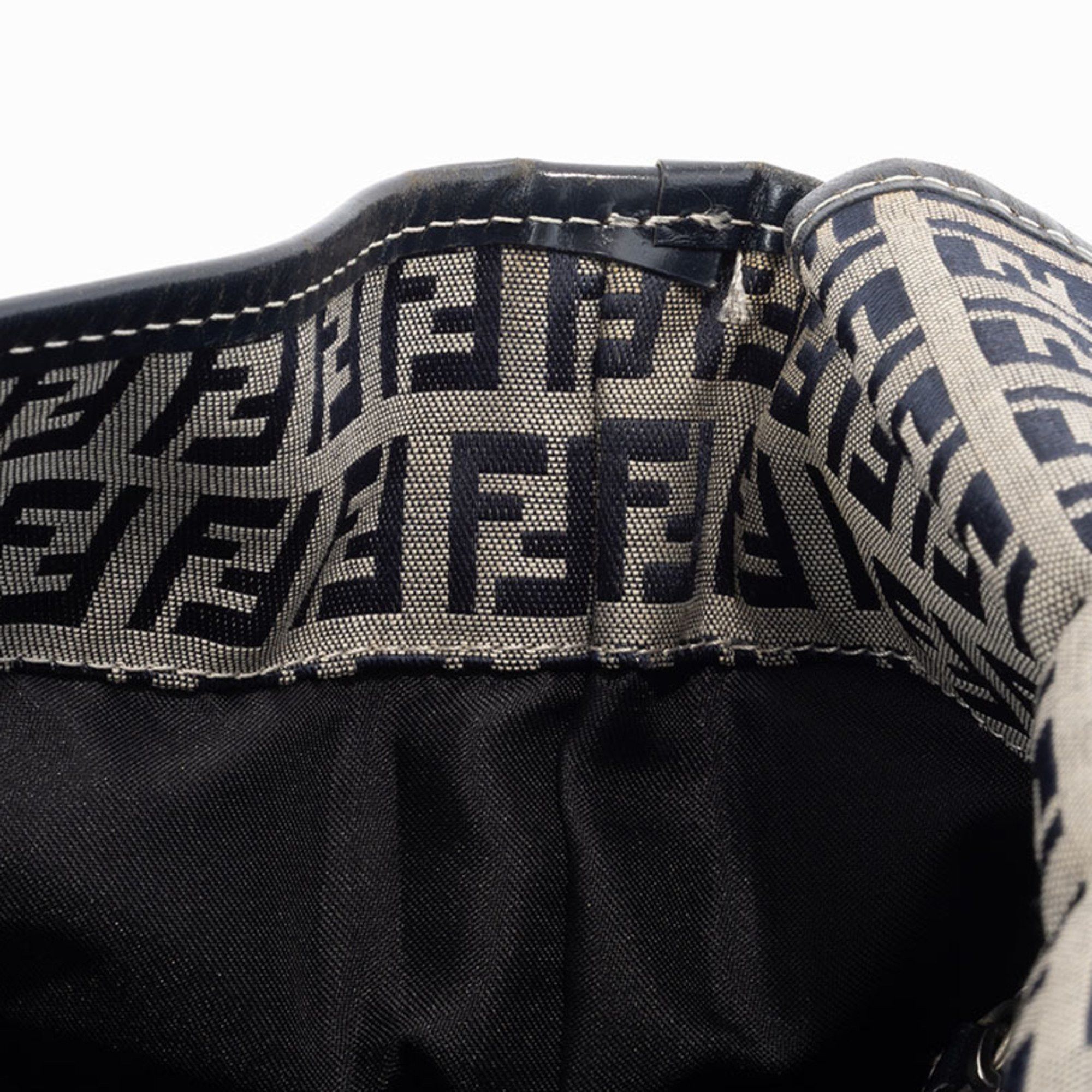 Fendi FENDI ZUCCA BAG SHOULDER CANVAS | LEATHER NAVY MEN'S Size ONE SIZE - 10 Thumbnail