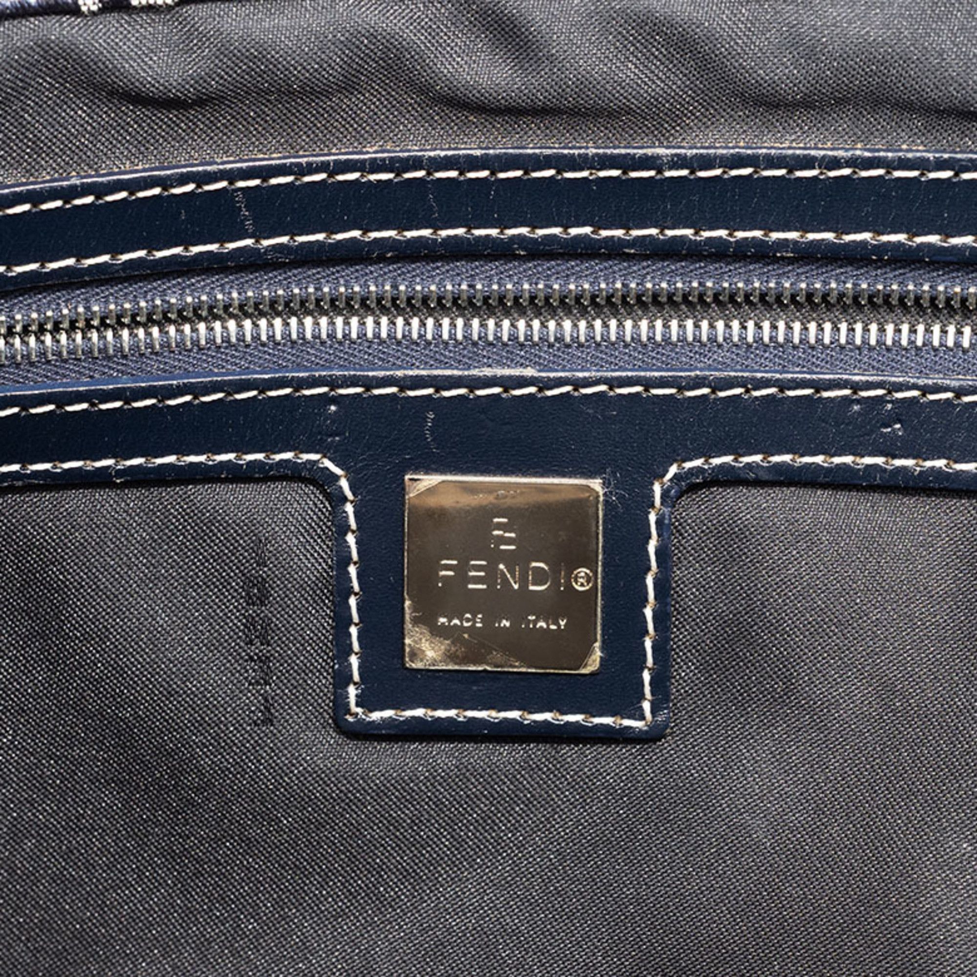 Fendi FENDI ZUCCA BAG SHOULDER CANVAS | LEATHER NAVY MEN'S Size ONE SIZE - 8 Thumbnail