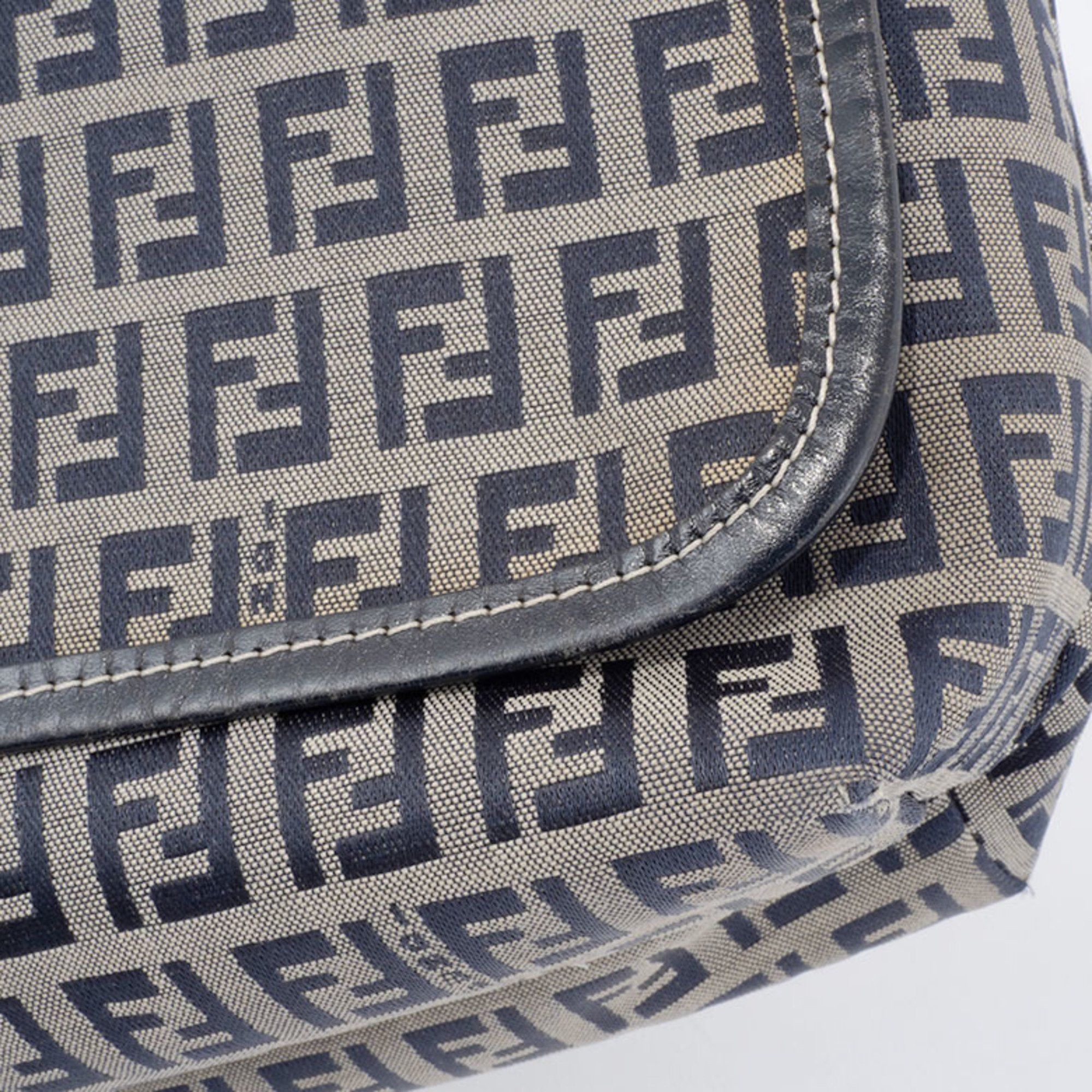 Fendi FENDI ZUCCA BAG SHOULDER CANVAS | LEATHER NAVY MEN'S Size ONE SIZE - 4 Thumbnail