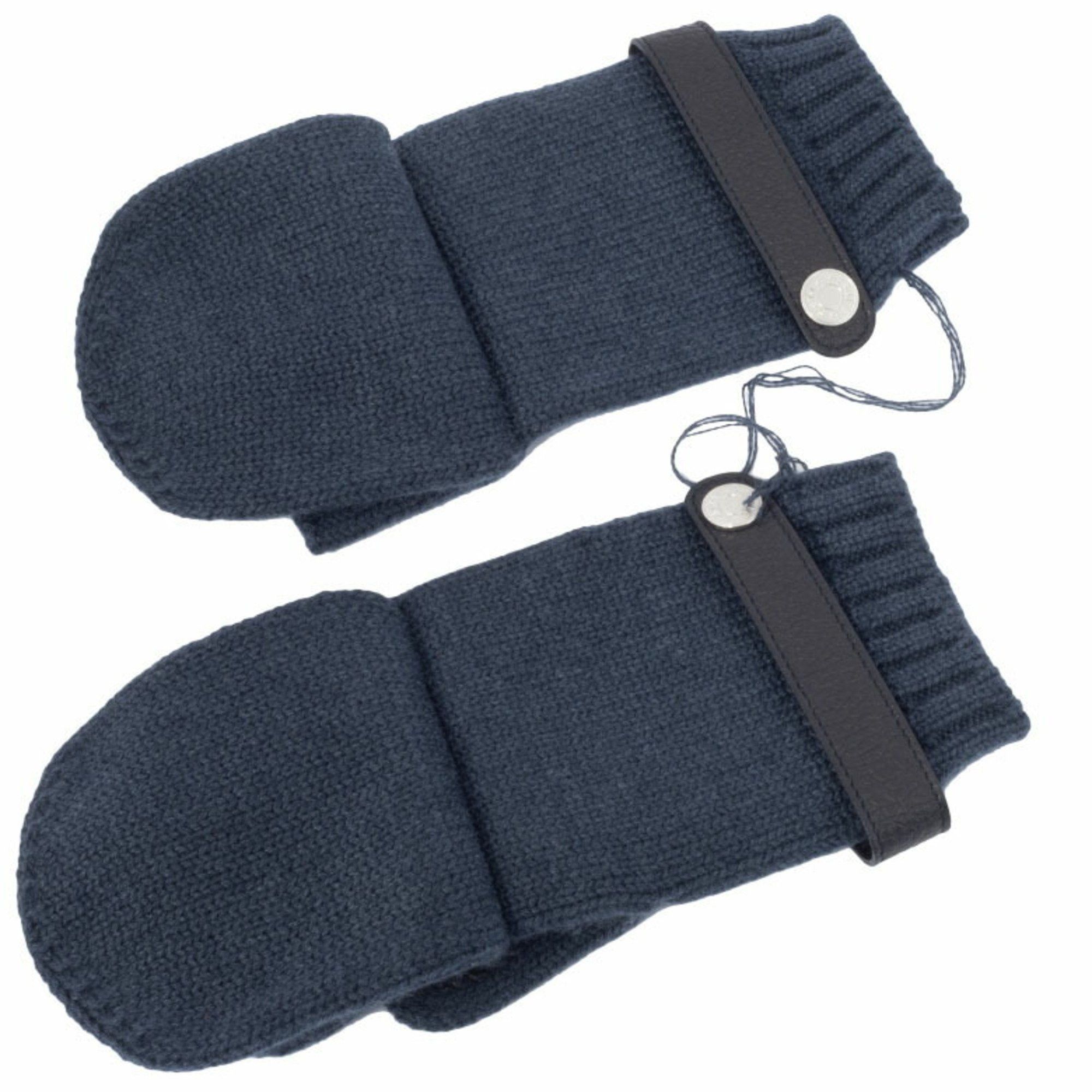 Hermes Hermes Lionel Fingerless Cashmere Blue Noir Men's L Mittens H162052G 5HL HERMES Size ONE SIZE - 3 Thumbnail