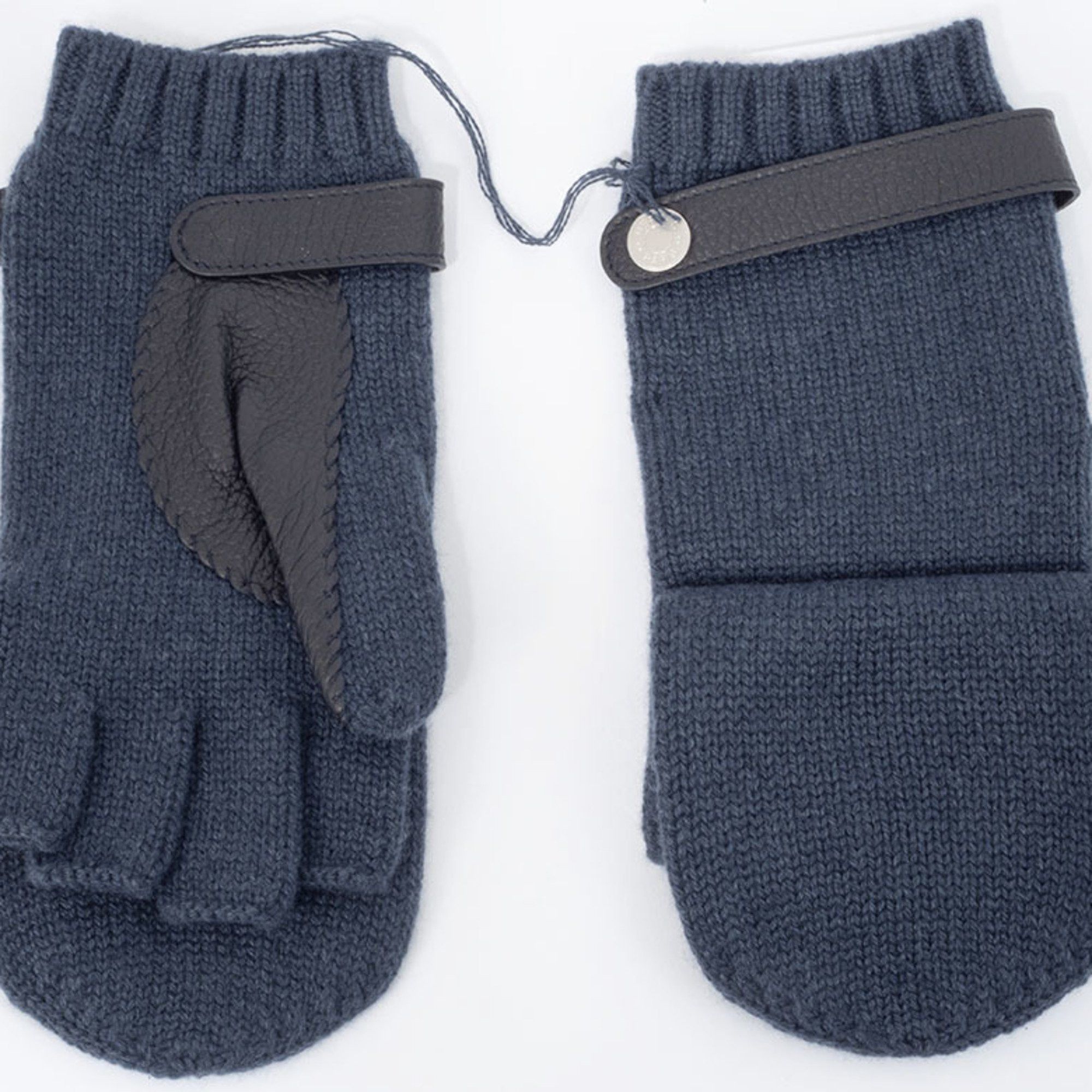 Hermes Hermes Lionel Fingerless Cashmere Blue Noir Men's L Mittens H162052G 5HL HERMES Size ONE SIZE - 4 Thumbnail