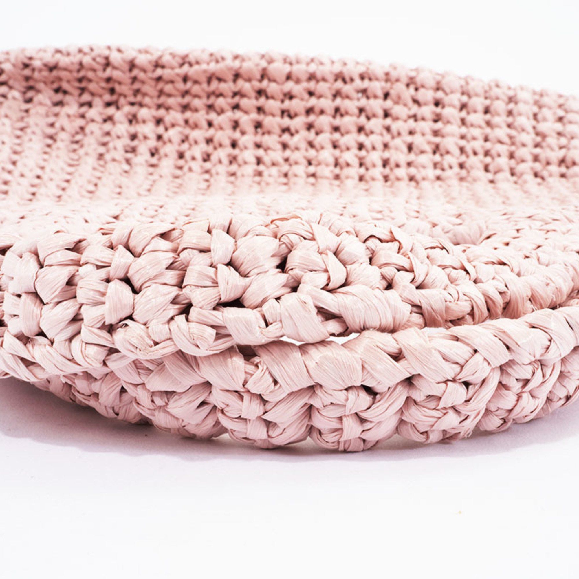 Prada Prada Small Crochet Tote Bag 1BG422 Raffia-like Pink Women's Straw-like PRADA Size ONE SIZE - 5 Thumbnail