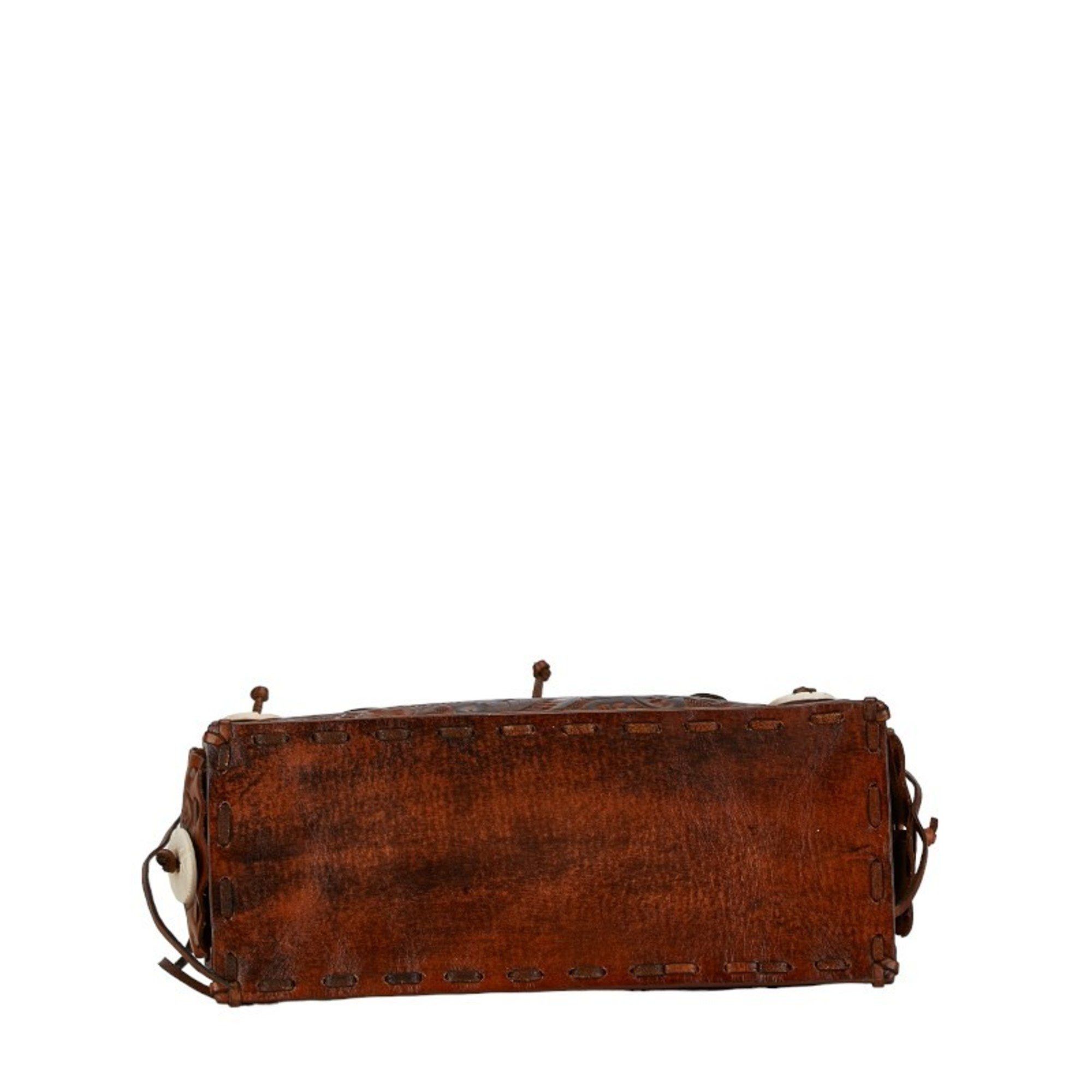 Other Carving Tribes Maestra S Handbag Brown Leather Women's Size ONE SIZE - 4 Thumbnail