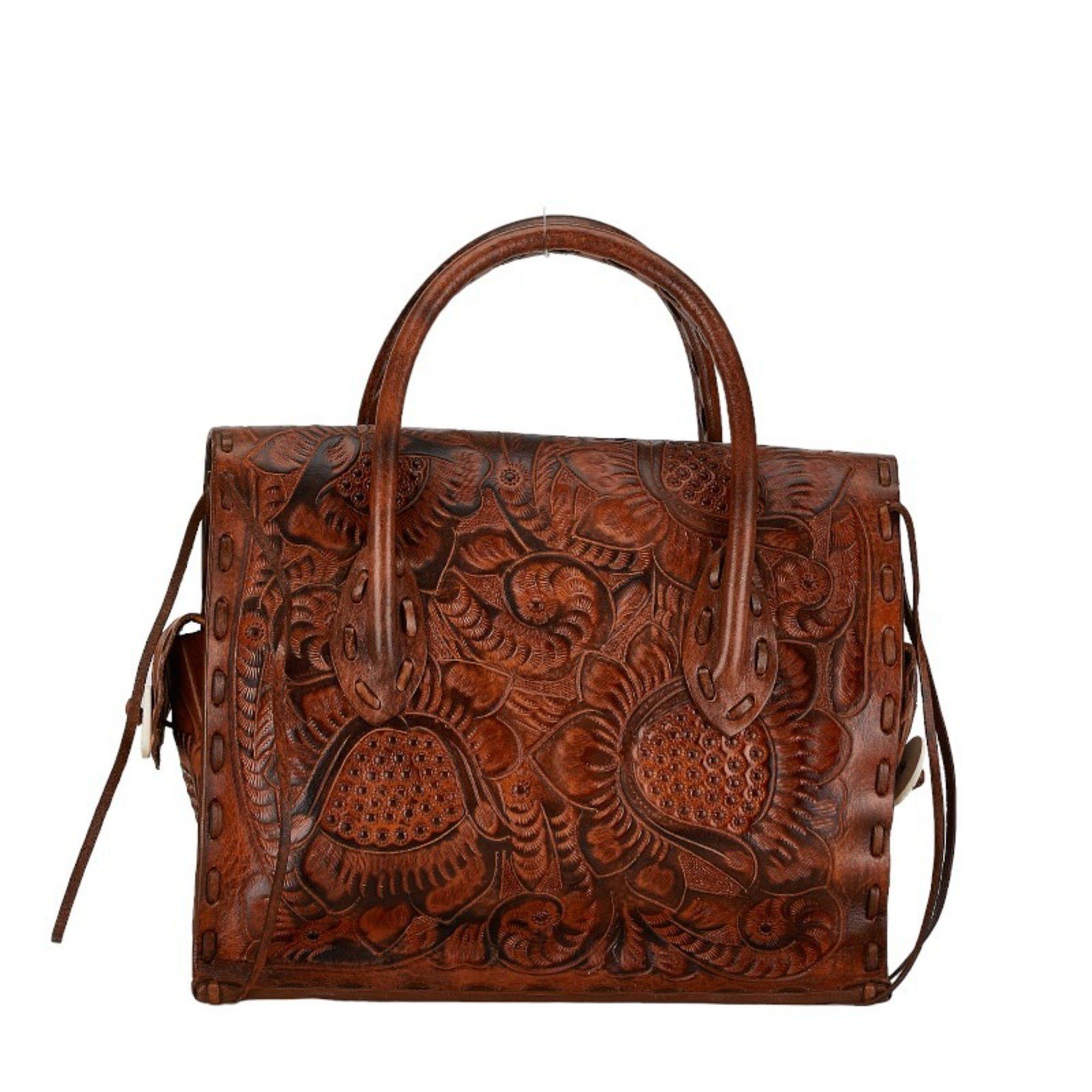 Other Carving Tribes Maestra S Handbag Brown Leather Women's Size ONE SIZE - 3 Thumbnail