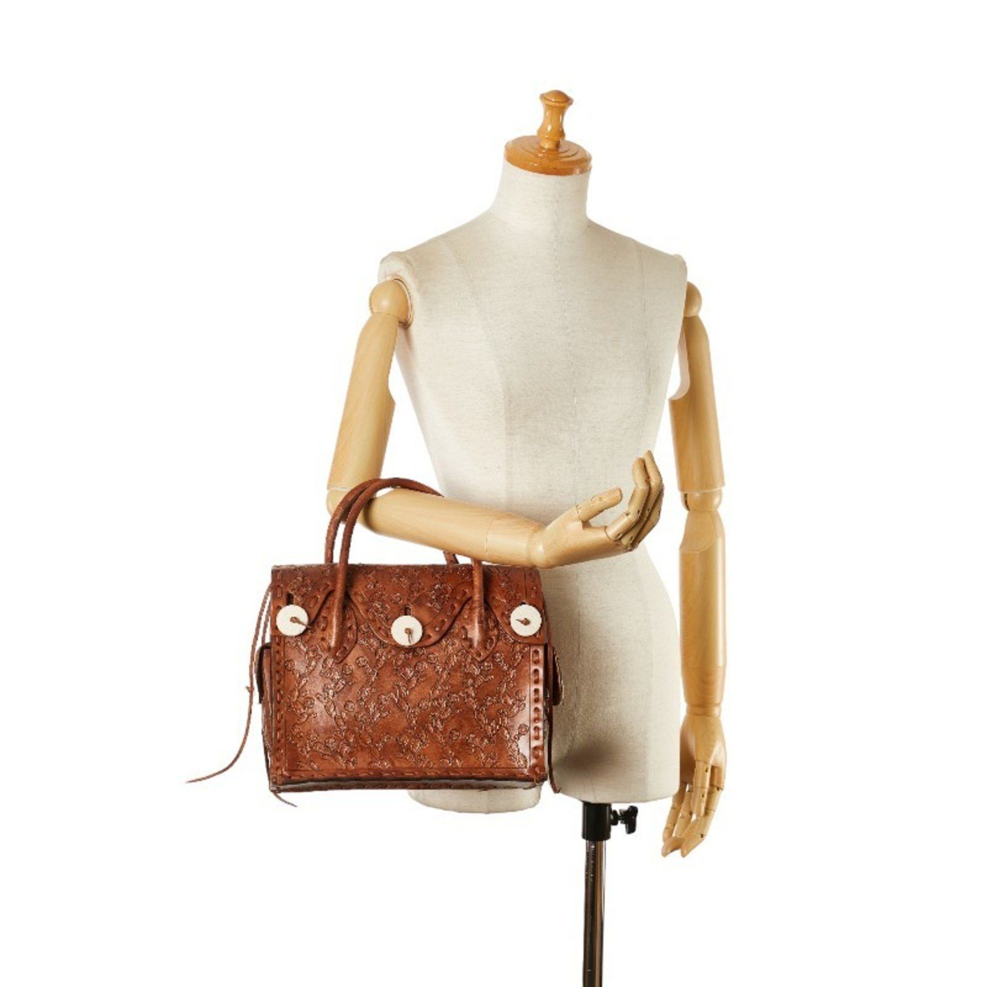 Other Carving Tribes Maestra S Handbag Brown Leather Women's Size ONE SIZE - 7 Thumbnail
