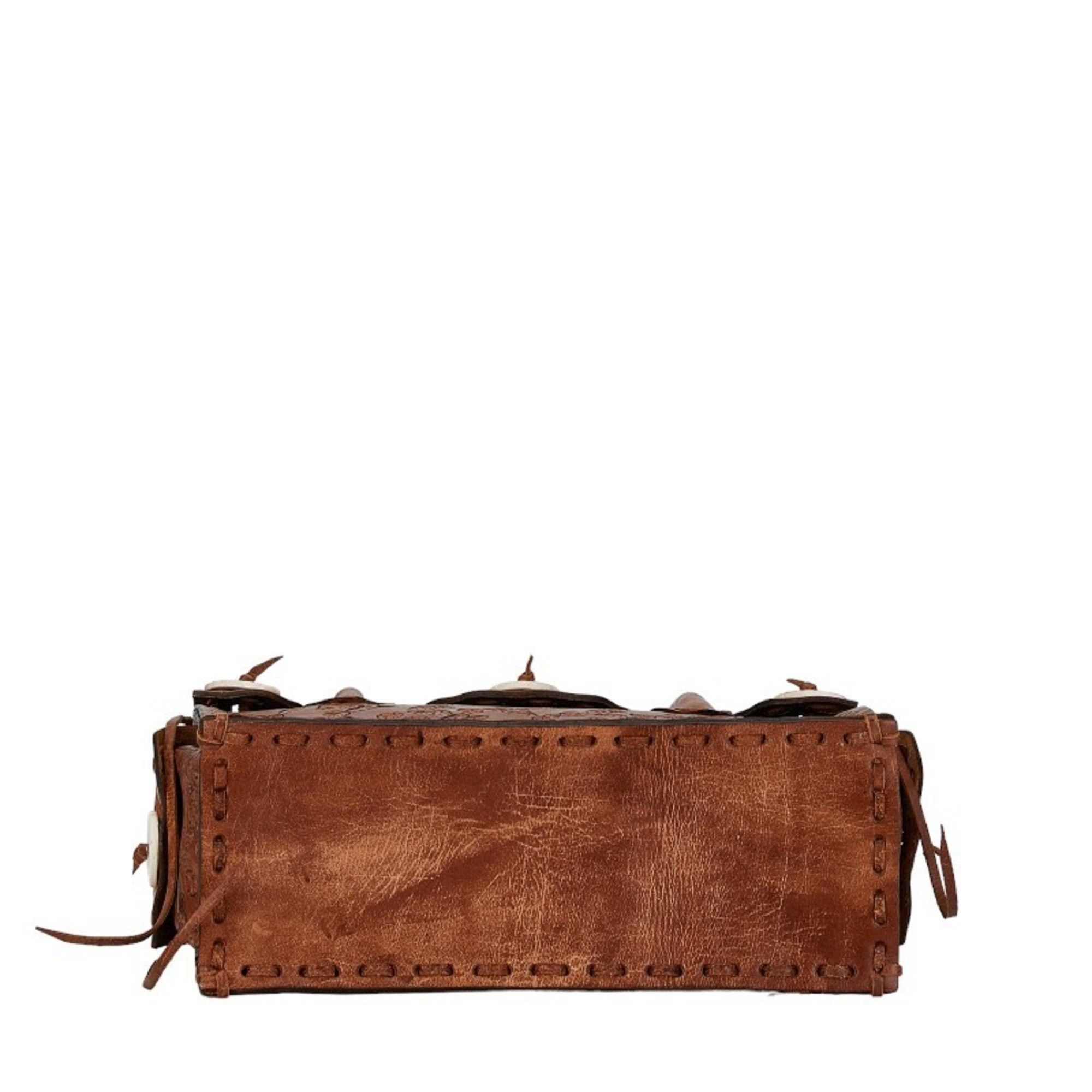 Other Carving Tribes Maestra S Handbag Brown Leather Women's Size ONE SIZE - 4 Thumbnail