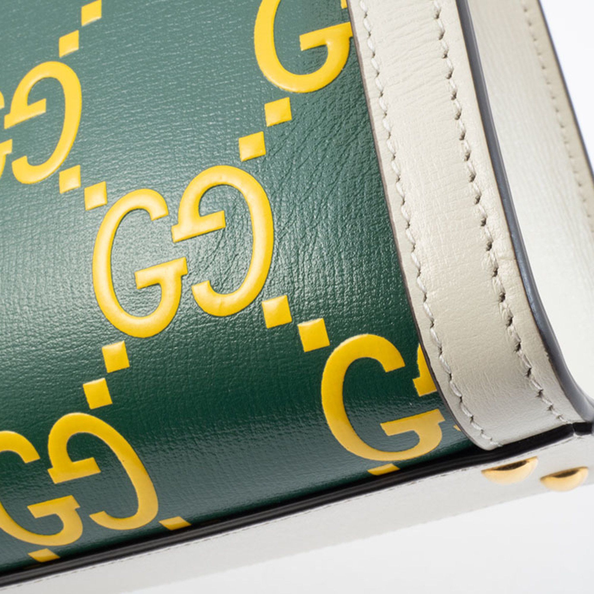 Gucci Gucci Diana Small Handbag 660195 Leather Green|Yellow Women's Bamboo Tote GUCCI Size ONE SIZE - 4 Thumbnail