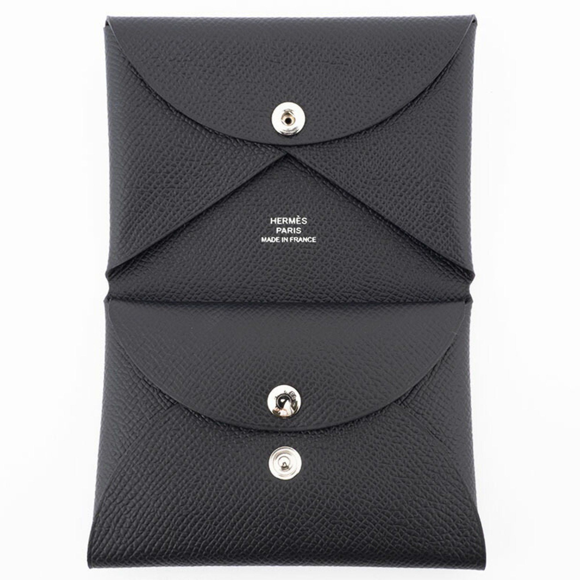 Other Hermes Calviduo Coin Card Case Mini Wallet Epson Black Men's Business Holder Purse HERMES Size ONE SIZE - 7 Thumbnail