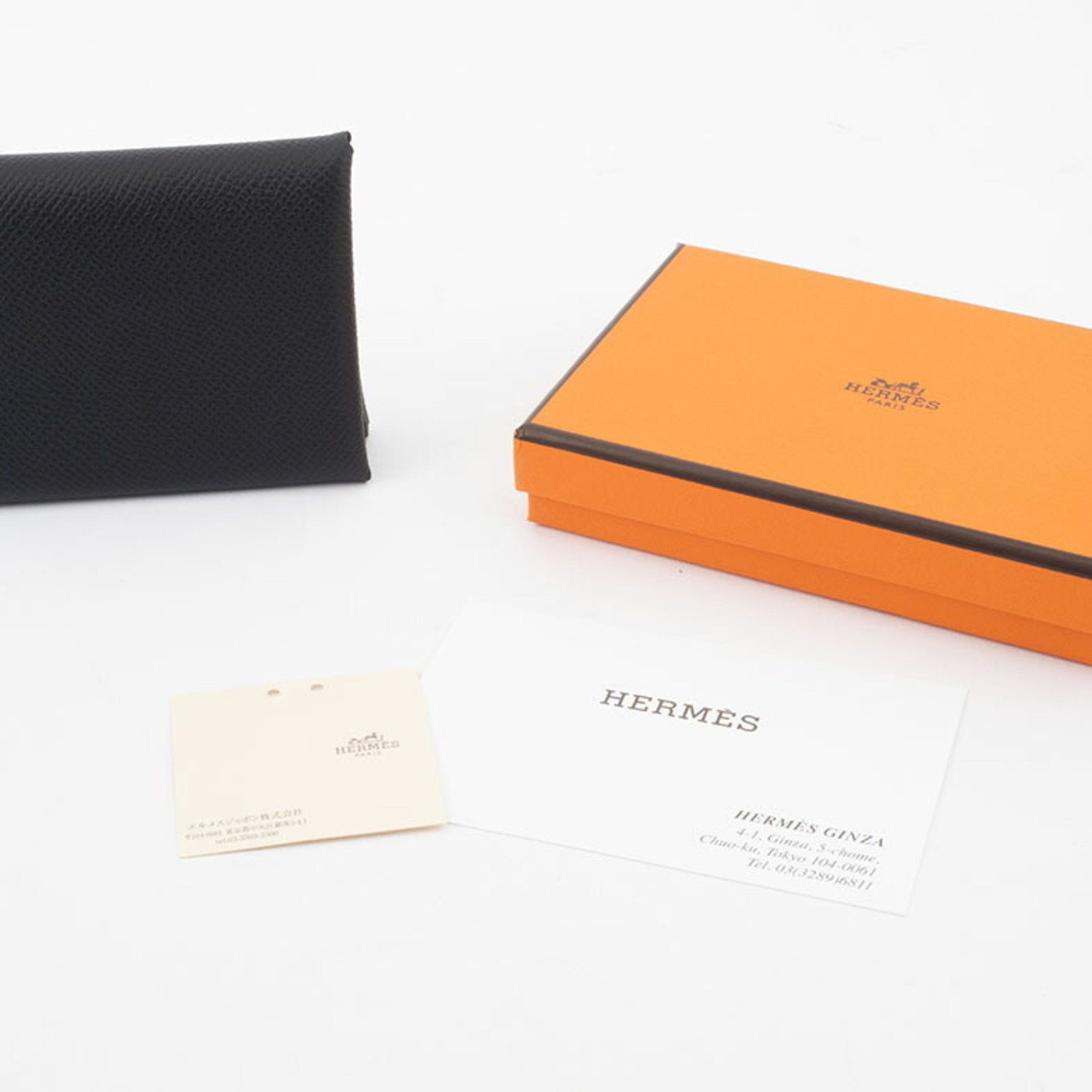 Other Hermes Calviduo Coin Card Case Mini Wallet Epson Black Men's Business Holder Purse HERMES Size ONE SIZE - 10 Thumbnail