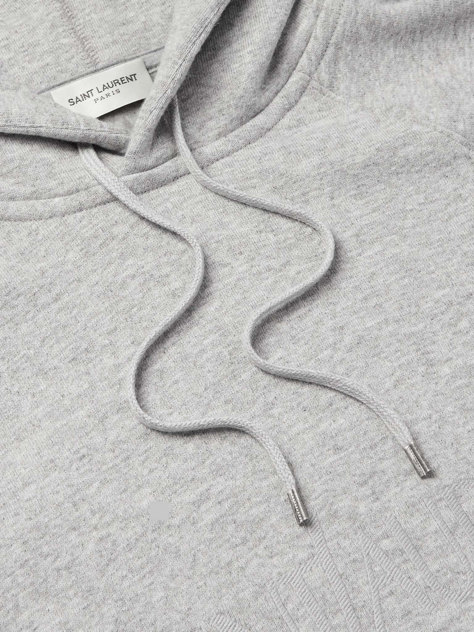 Saint Laurent Paris Logo-Embroidered Cotton-Blend Jersey Hoodie Size US XXL / EU 58 / 5 - 5 Thumbnail