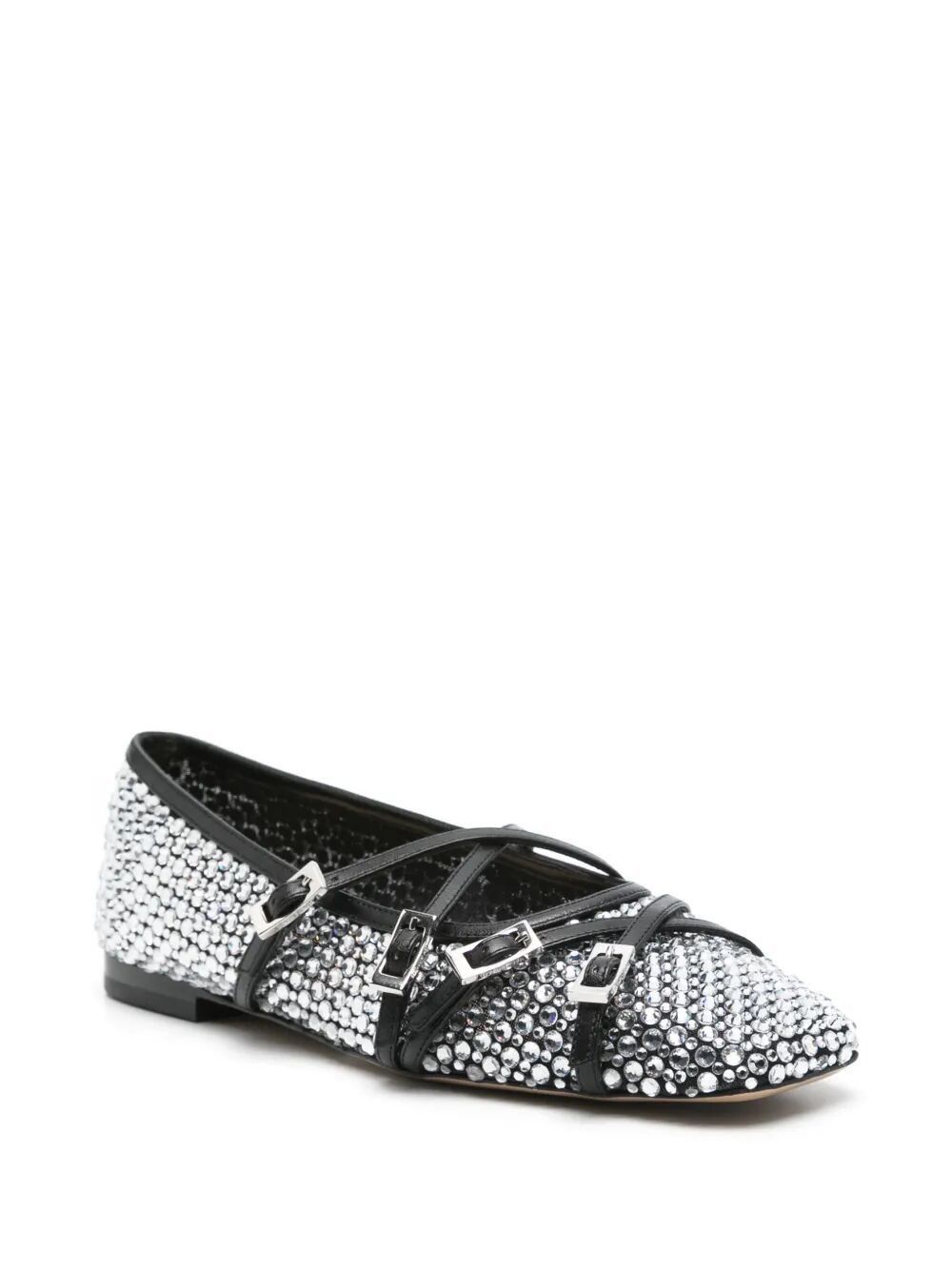 MACH & MACH CRYSTAL NET SQUARE TOE BALLERINAS WITH STRAPS 10MM Size US 10 / IT 40 - 4 Thumbnail