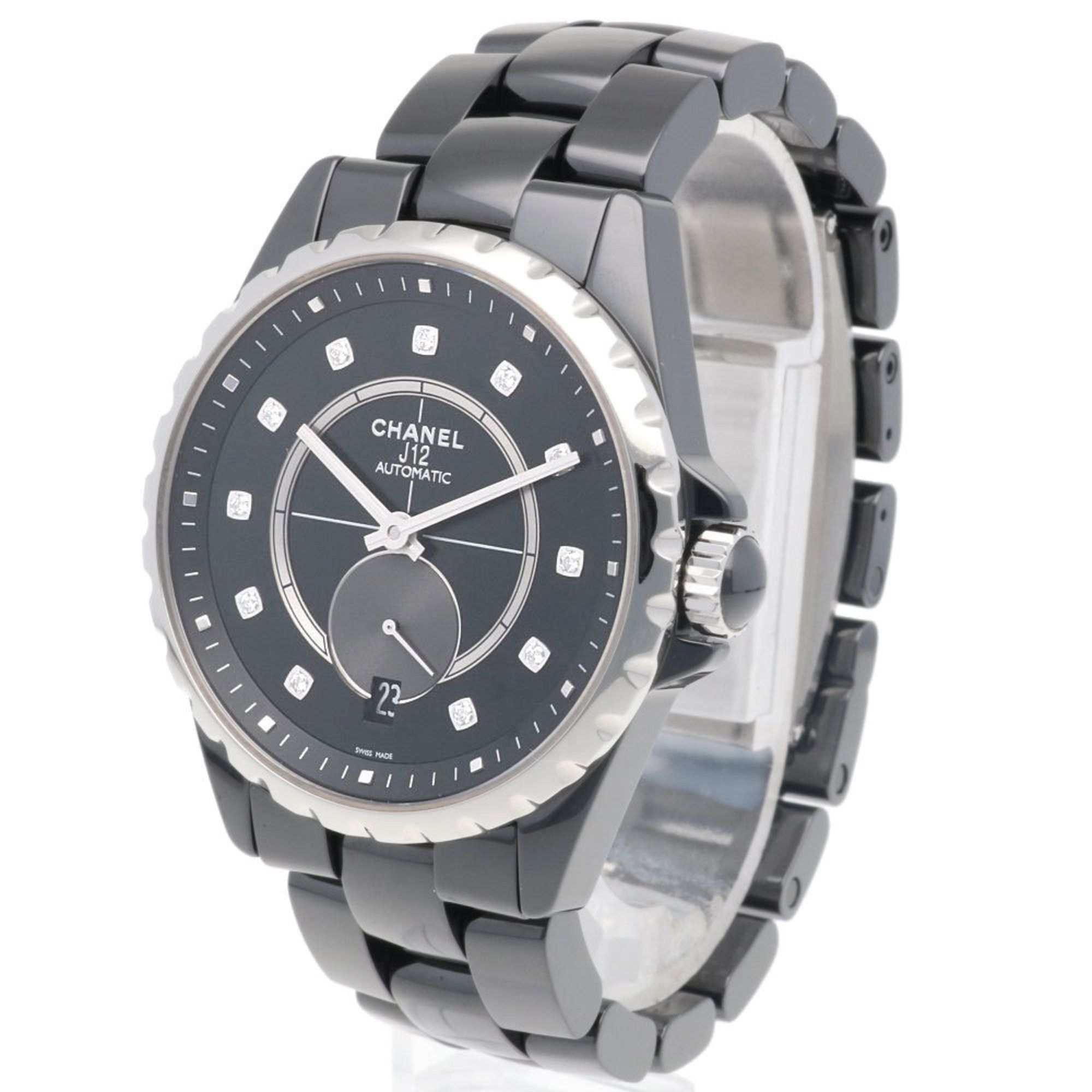Chanel Chanel J12 Watch Ceramic Automatic Men's CHANEL 11P Diamond Overhauled Size ONE SIZE - 3 Thumbnail