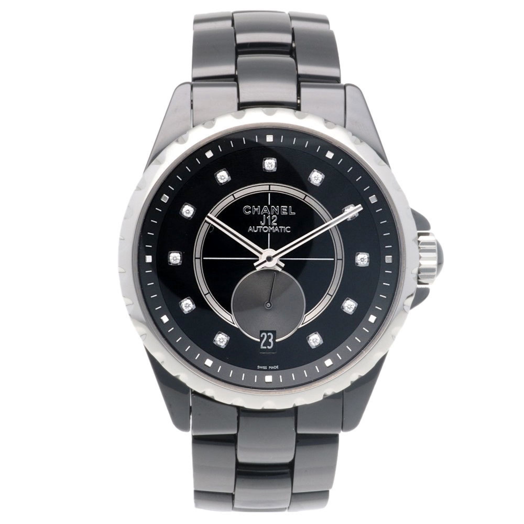 Chanel Chanel J12 Watch Ceramic Automatic Men's CHANEL 11P Diamond Overhauled Size ONE SIZE - 8 Thumbnail