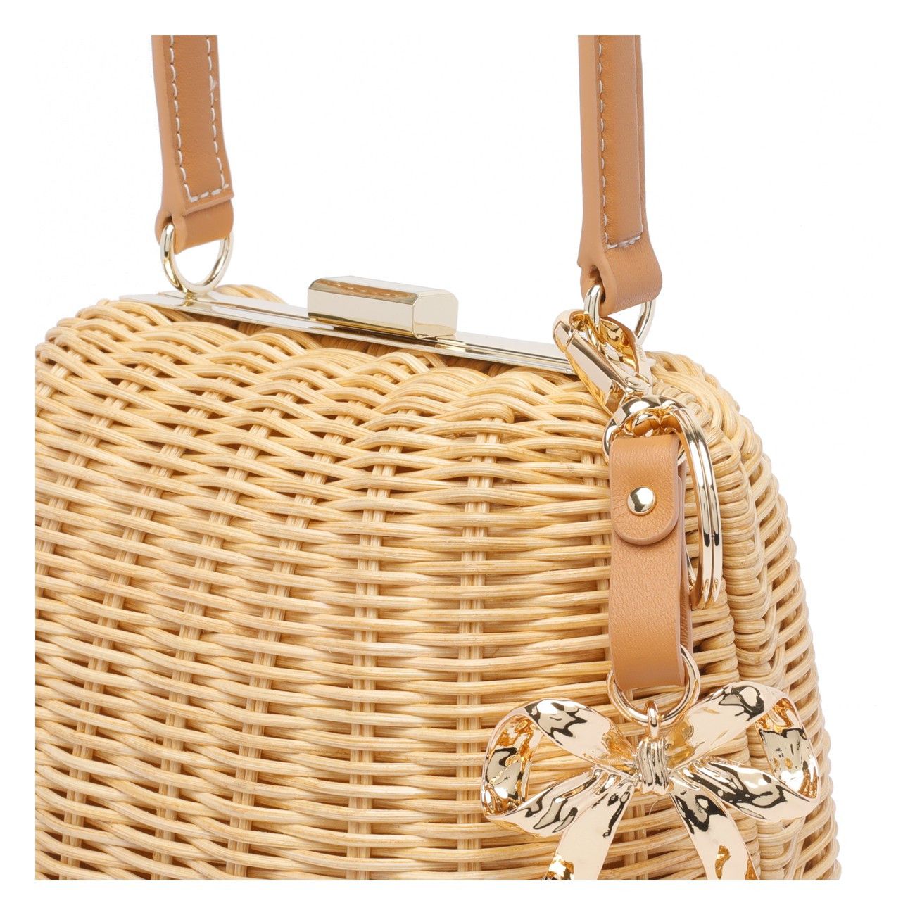 Self-Portrait KEYCHAIN RATTAN BAG Size ONE SIZE - 4 Thumbnail