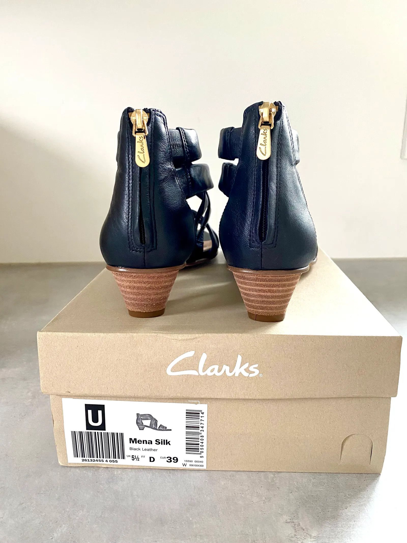 Clarks Clarks Mena Silk läder klack skor / sandaler Heels Size US 9 / IT 39 - 4 Thumbnail