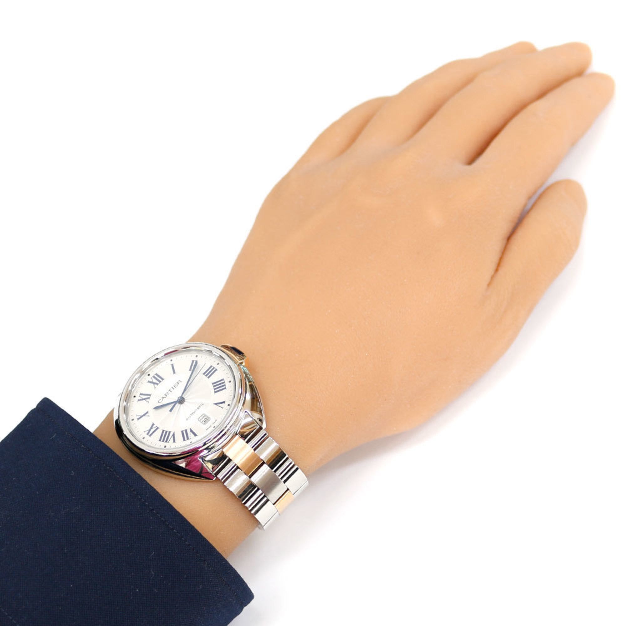 Cartier Cartier Clé de Watch Stainless Steel 3850 Automatic Men's CARTIER Overhauled Size ONE SIZE - 2 Thumbnail