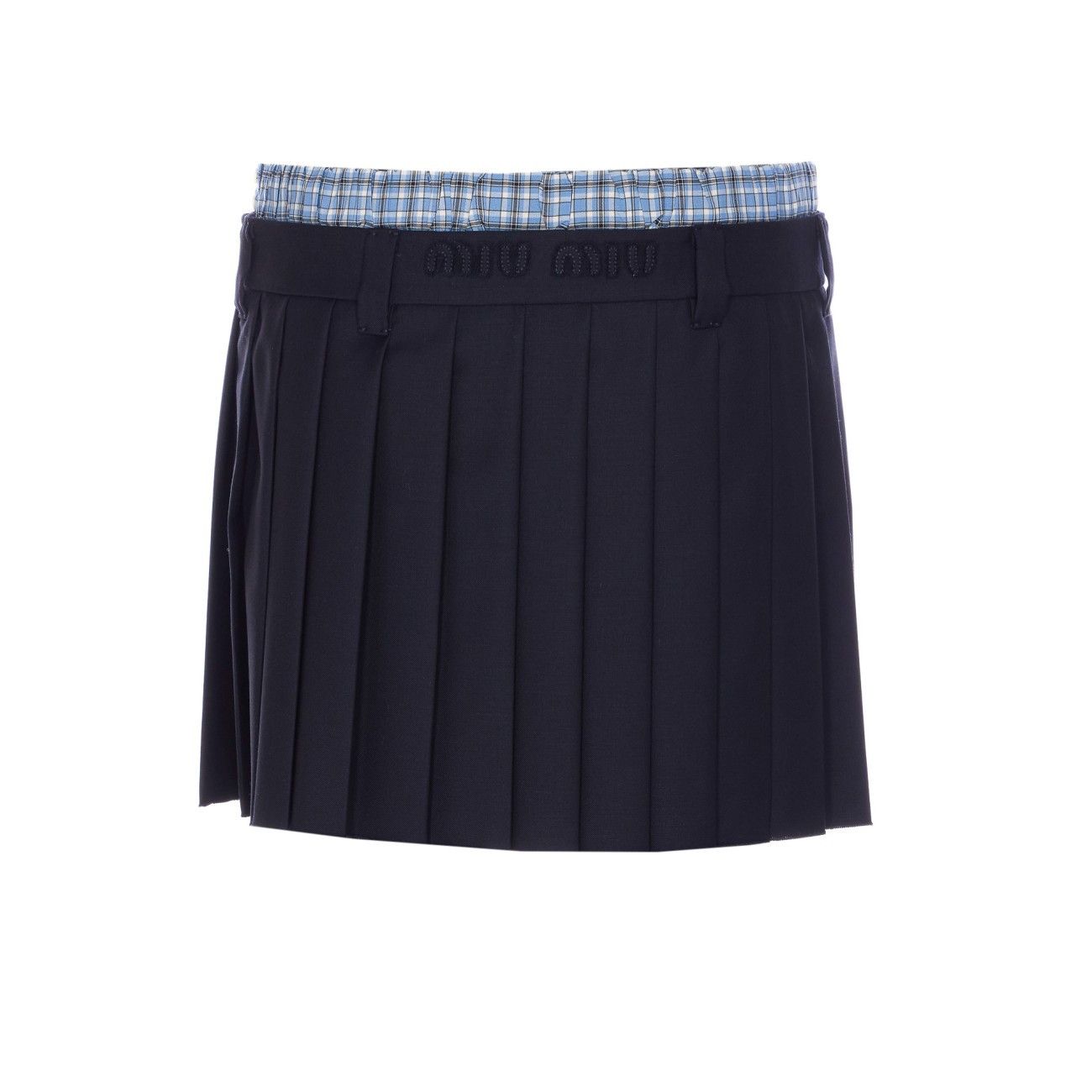 Miu Miu MINI LOGO SKIRT Size 28" / US 6 / IT 42 - 2 Thumbnail