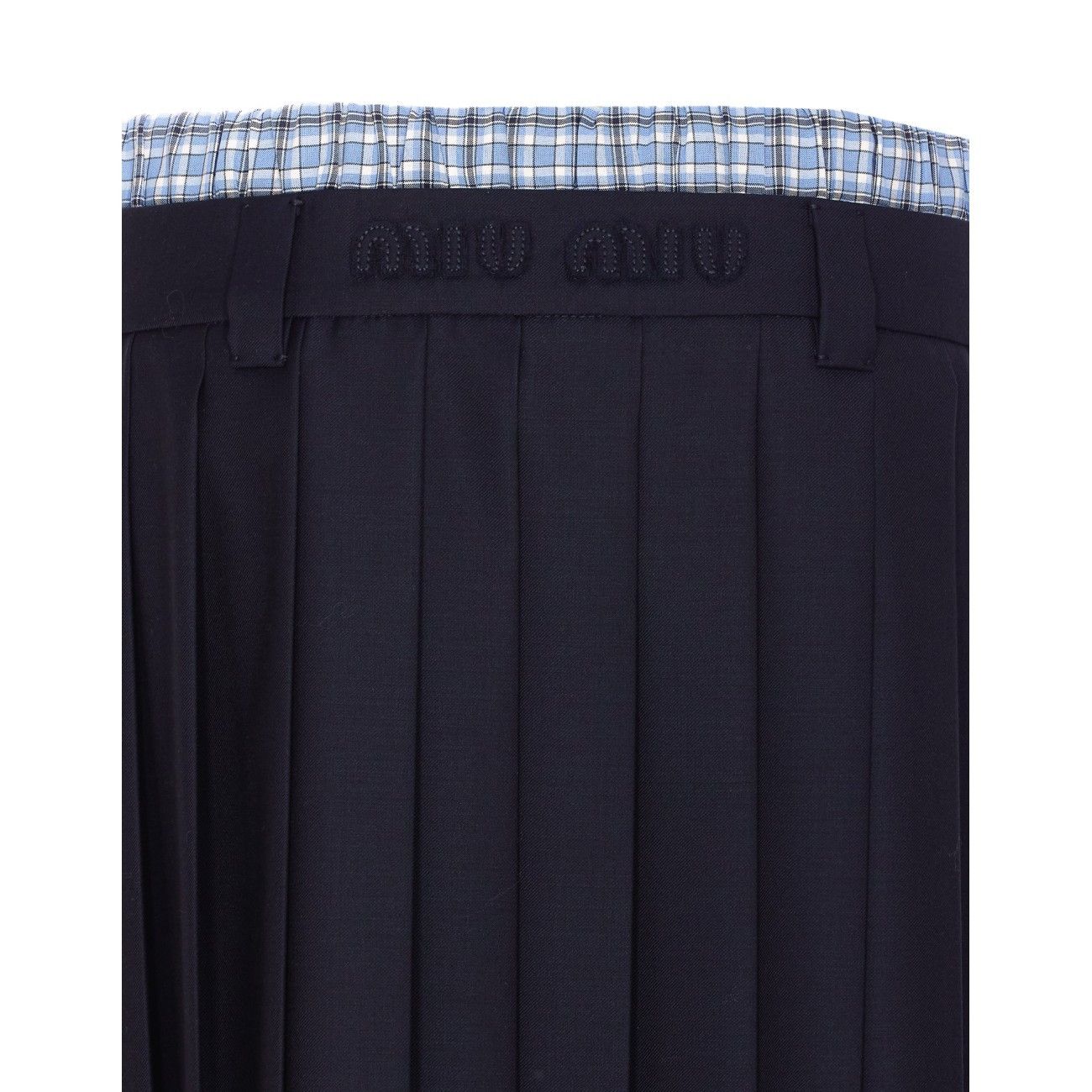 Miu Miu LOGO PLEATED MIDI SKIRT Size 28" / US 6 / IT 42 - 3 Thumbnail