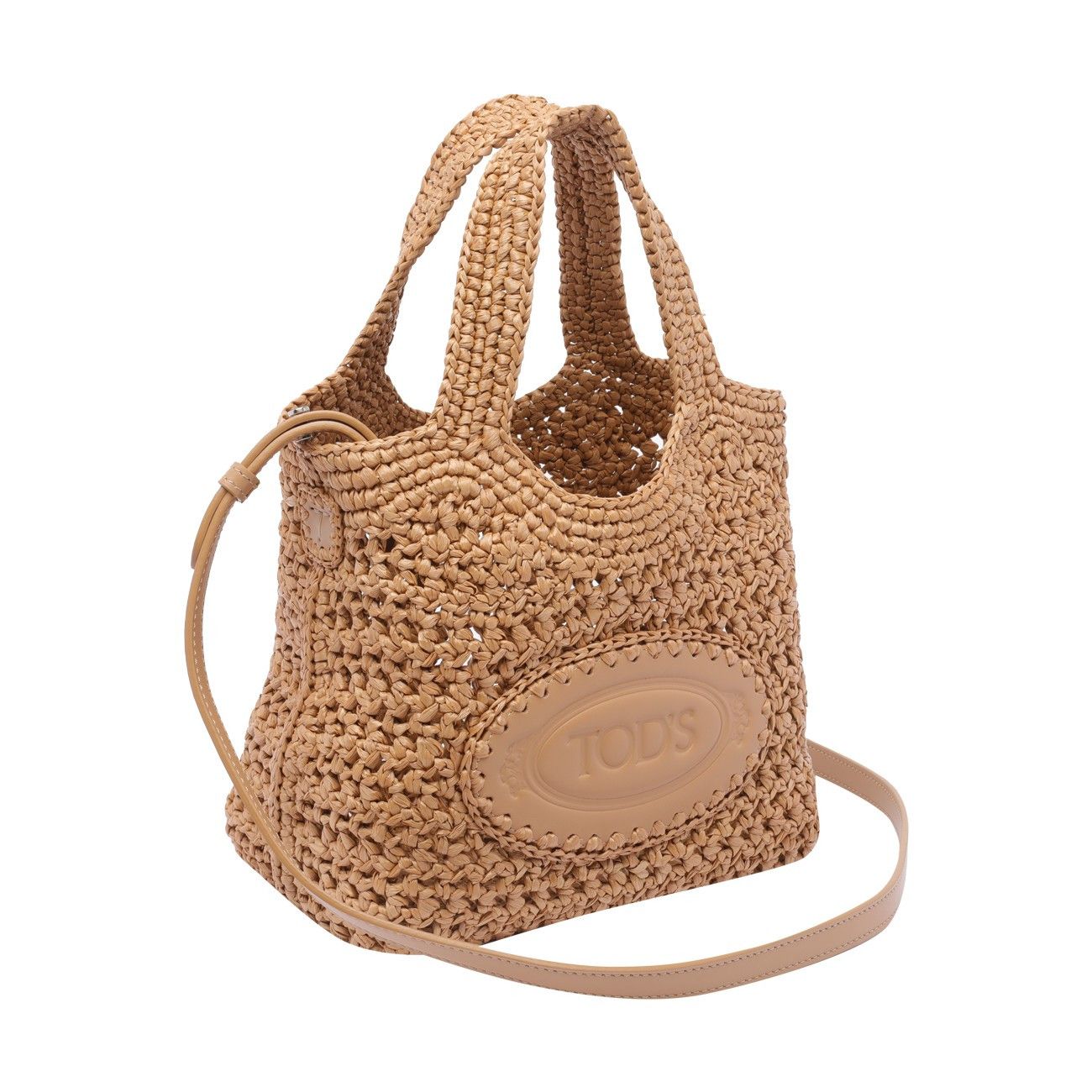 Tod's MINI RAFIA AND LEATHER SHOPPING BAG Size ONE SIZE - 2 Thumbnail