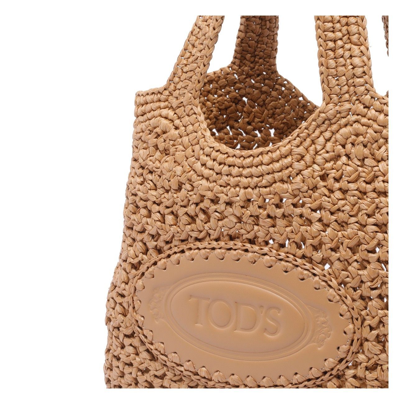 Tod's MINI RAFIA AND LEATHER SHOPPING BAG Size ONE SIZE - 4 Thumbnail