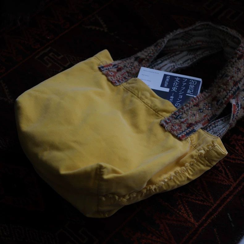 Kapital Yellow Velvet Shoulder Bag by Kapital Size ONE SIZE - 3 Thumbnail