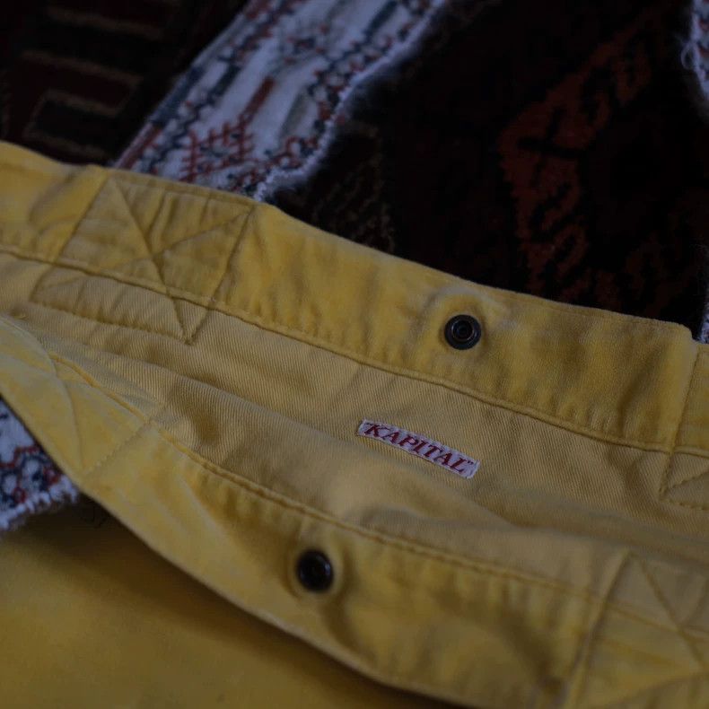 Kapital Yellow Velvet Shoulder Bag by Kapital Size ONE SIZE - 6 Thumbnail