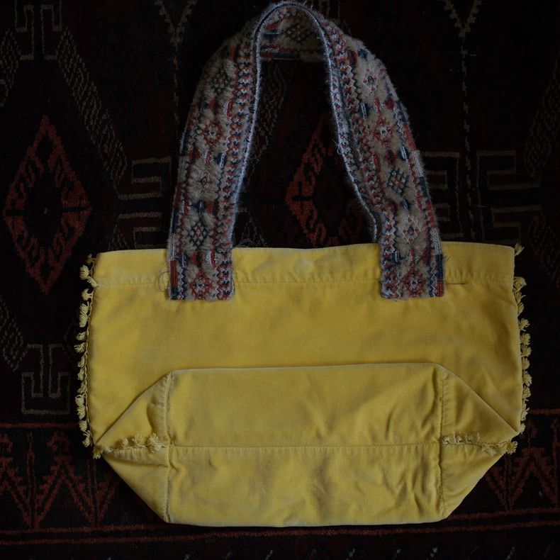 Kapital Yellow Velvet Shoulder Bag by Kapital Size ONE SIZE - 8 Thumbnail