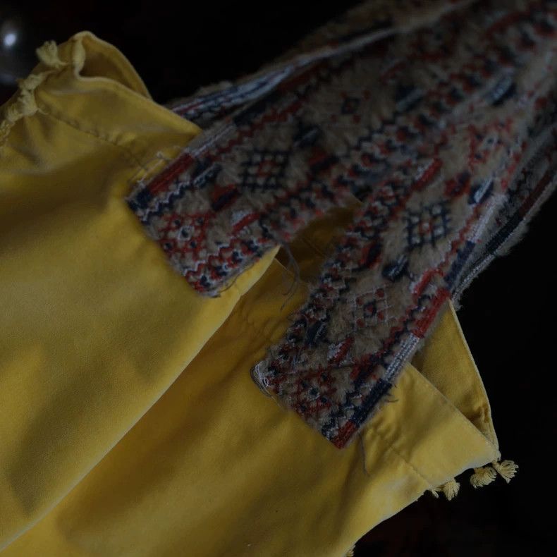 Kapital Yellow Velvet Shoulder Bag by Kapital Size ONE SIZE - 5 Thumbnail
