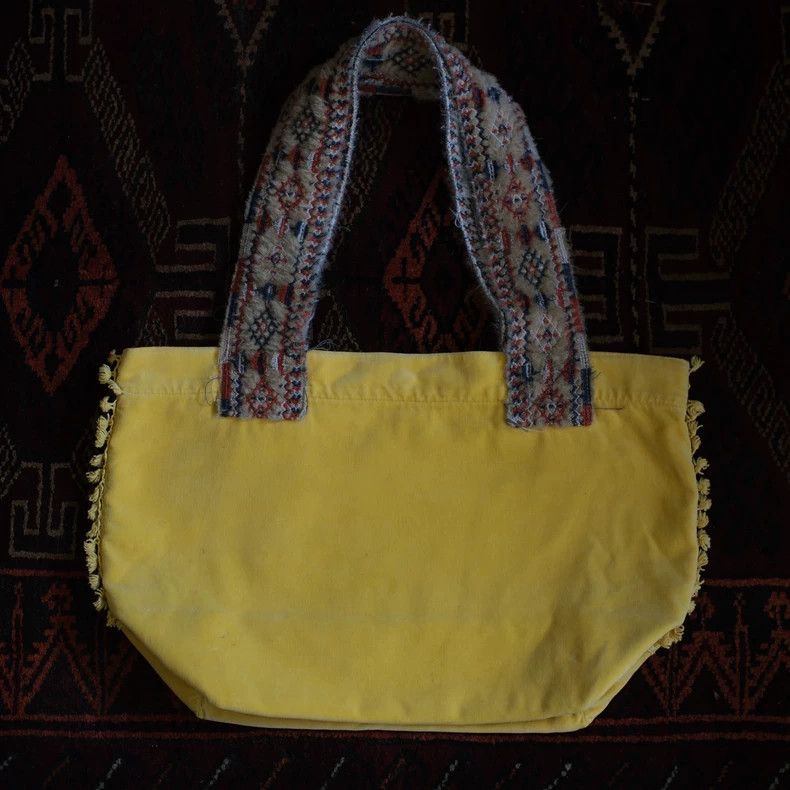 Kapital Yellow Velvet Shoulder Bag by Kapital Size ONE SIZE - 7 Thumbnail