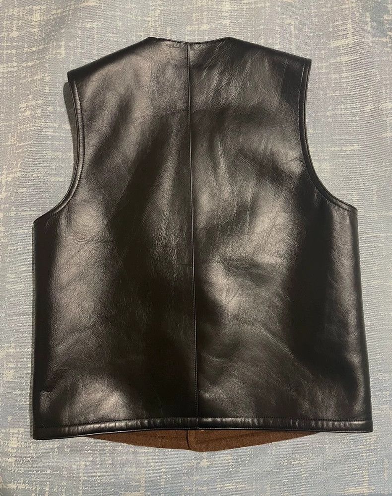 Freewheelers Stylish Black Leather Vest for Men Size US S / EU 44-46 / 1 - 2 Thumbnail