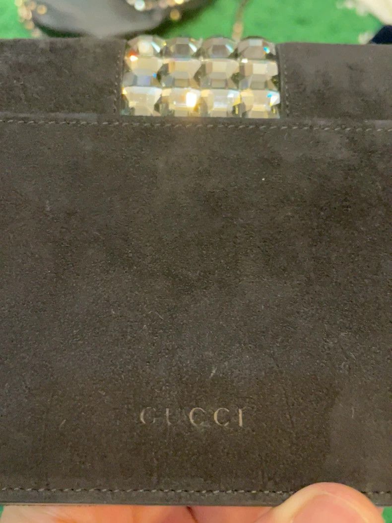 Gucci Gucci Suede Evening Clutch with Rhinestones Size ONE SIZE - 7 Thumbnail