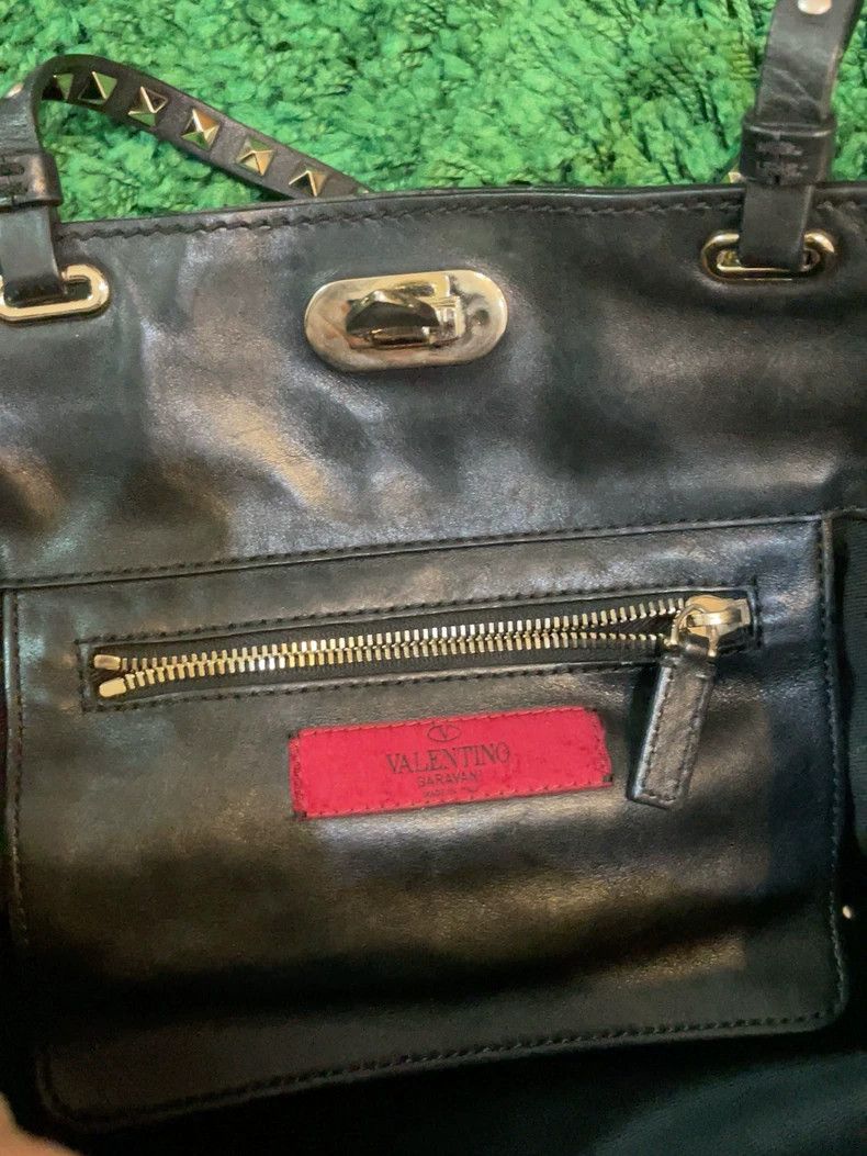 Valentino Valentino Studded Leather Tote Bag Size ONE SIZE - 7 Thumbnail