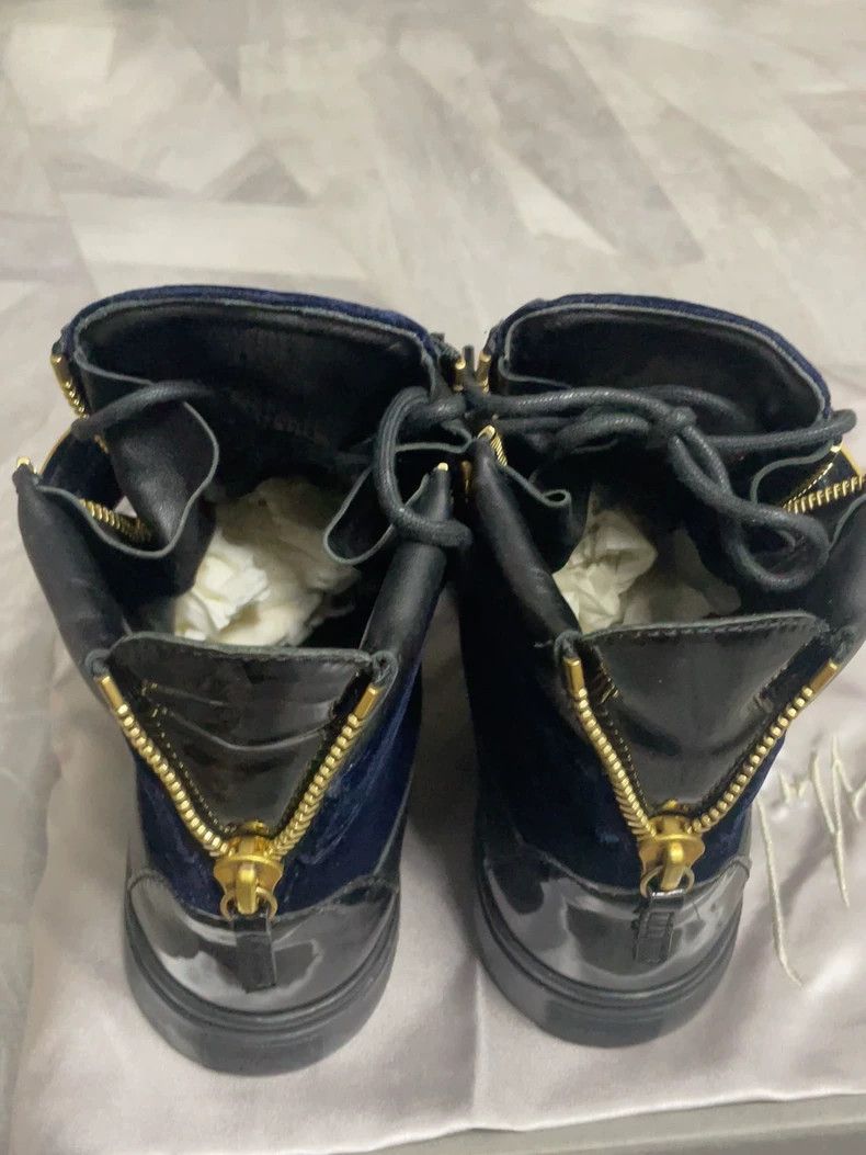 Giuseppe Zanotti Giuseppe Zanotti High-Top Velvet Sneakers Size US 9.5 / EU 42-43 - 4 Thumbnail