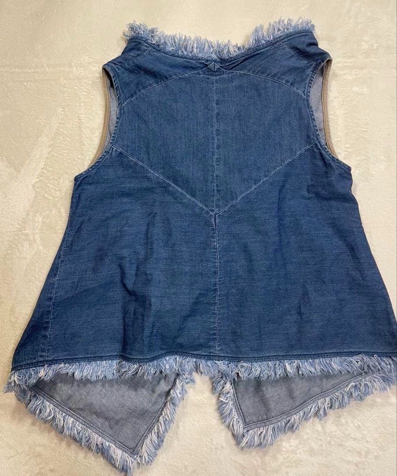 Kapital Frayed Indigo Denim Cotton Vest Size US S / EU 44-46 / 1 - 2 Thumbnail